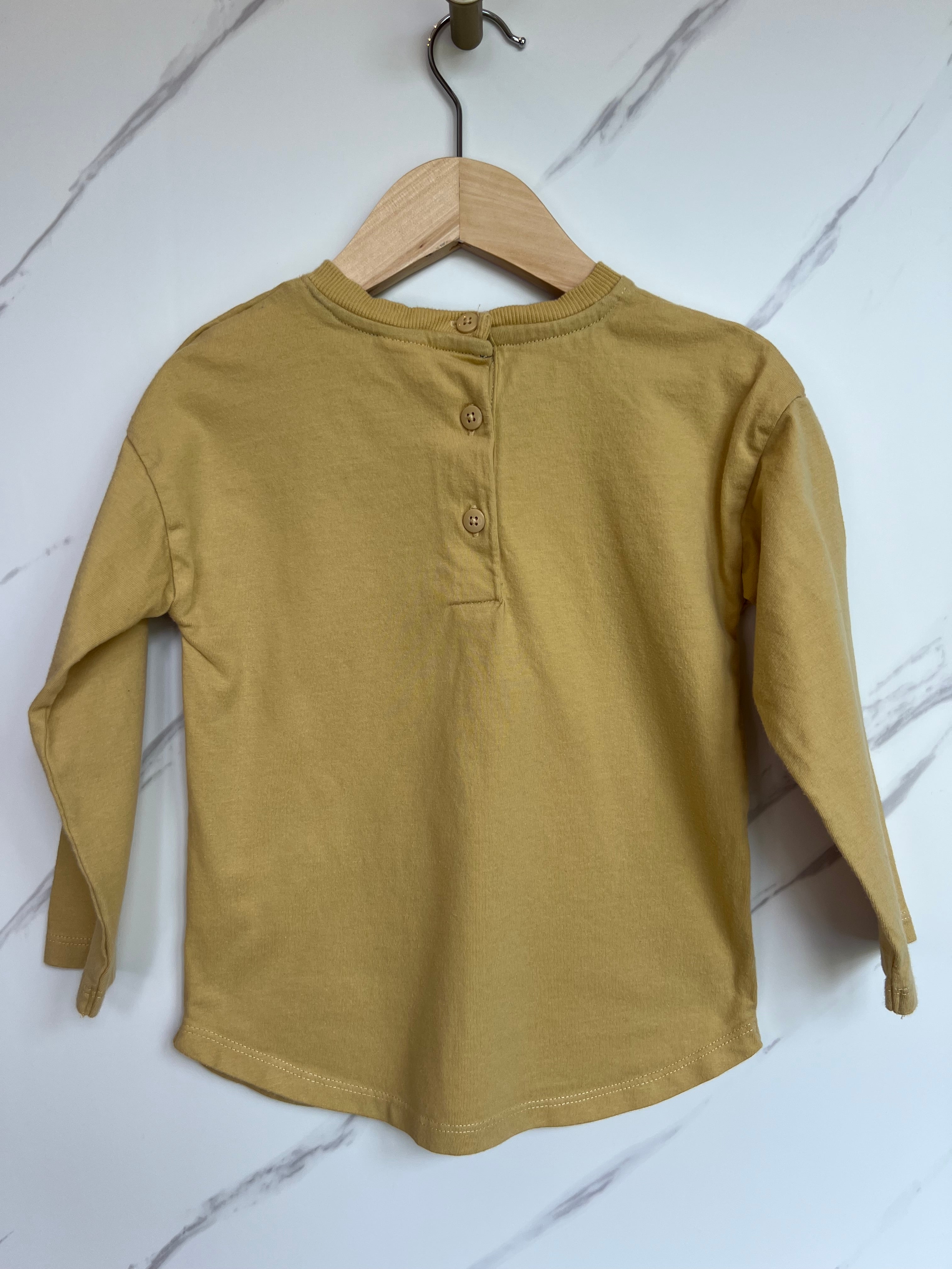 John Lewis Mustard Long-Sleeved Top Age 3-4 Years