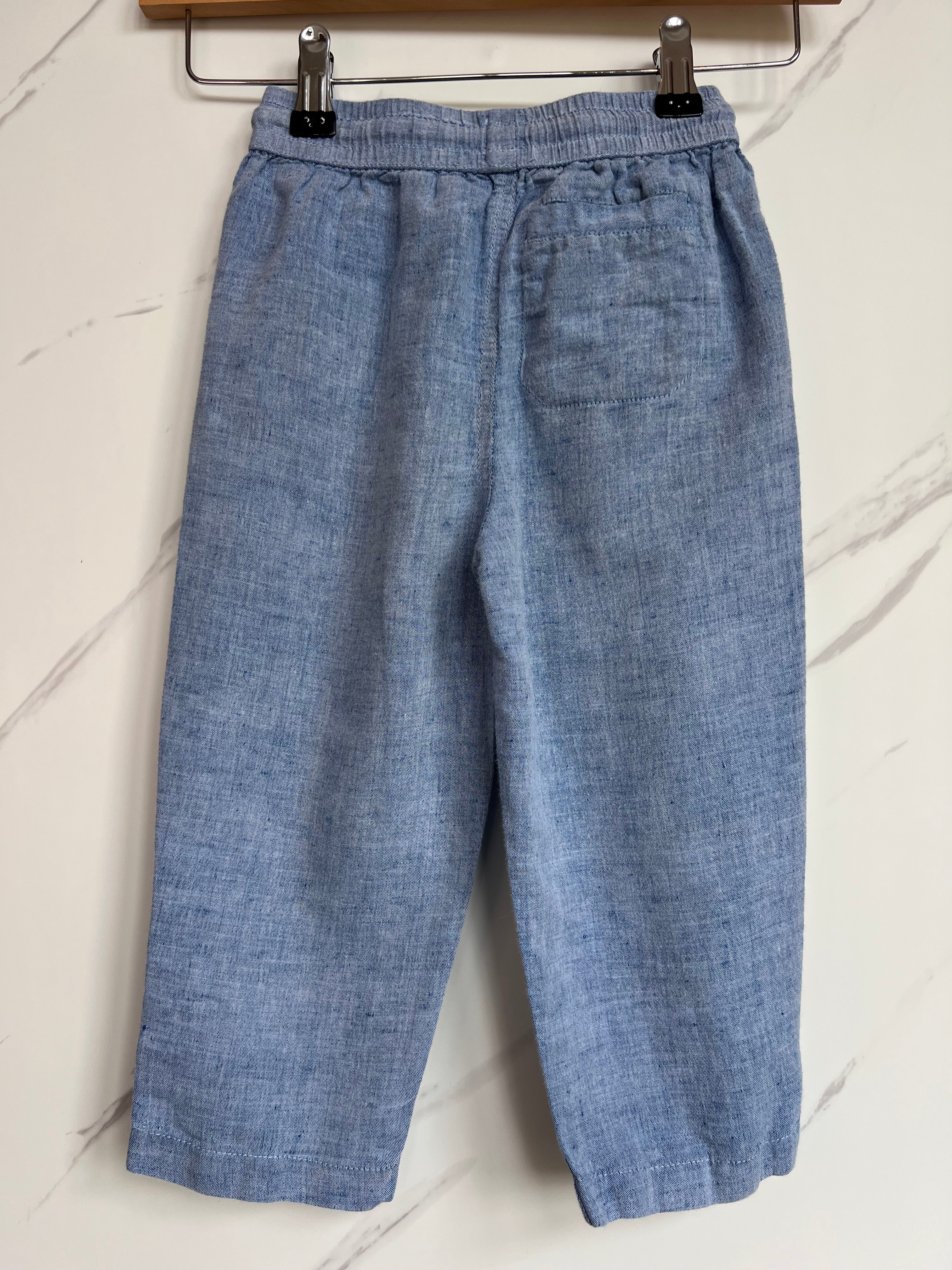 John Lewis Blue Linen Trousers Age 2-3 Years