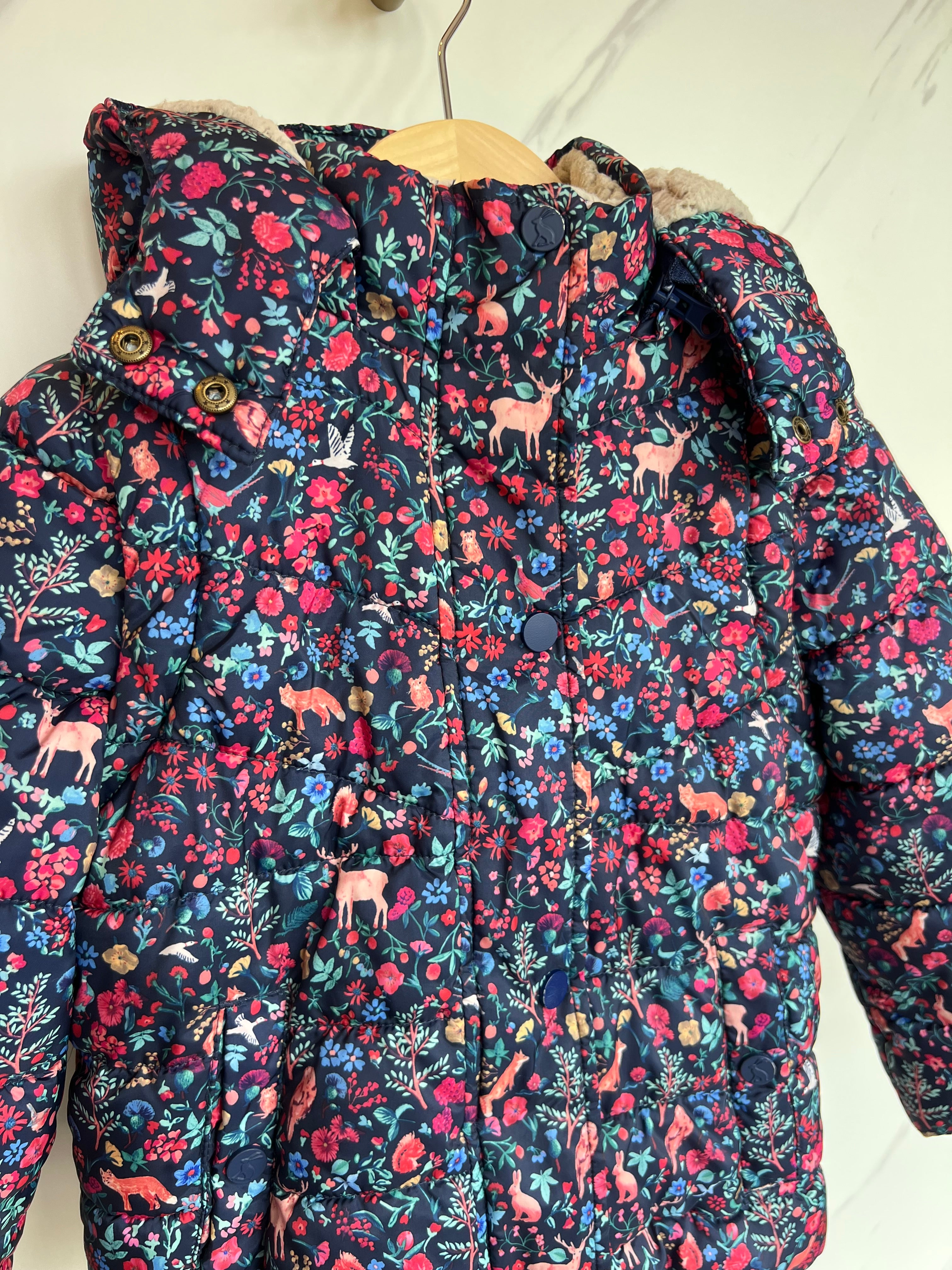 Joules Navy Woodland Coat Age 4 Years