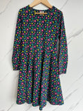 Frugi Navy Floral Skater Dress Age 6-7 Years
