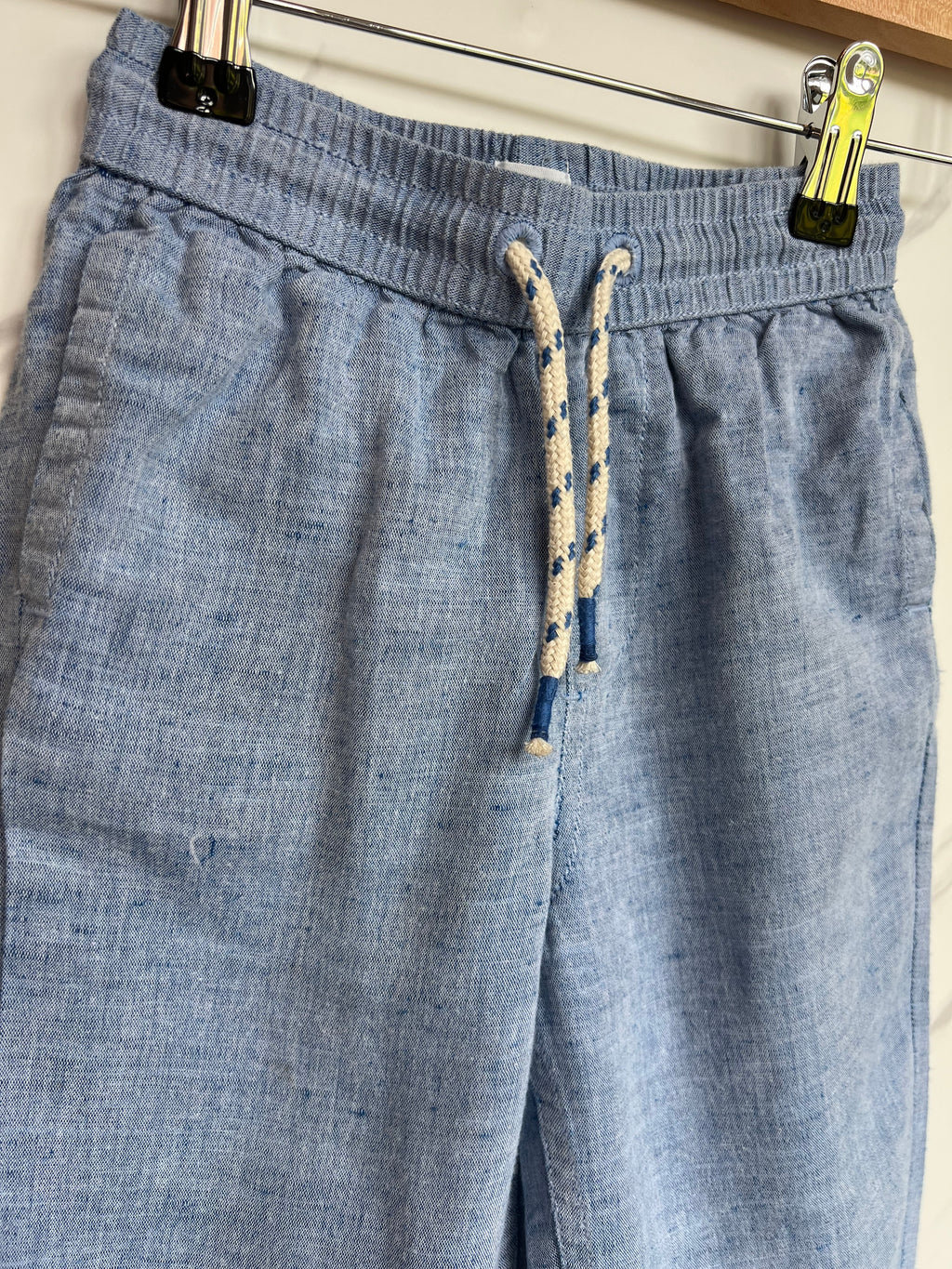 John Lewis Blue Linen Trousers Age 2-3 Years