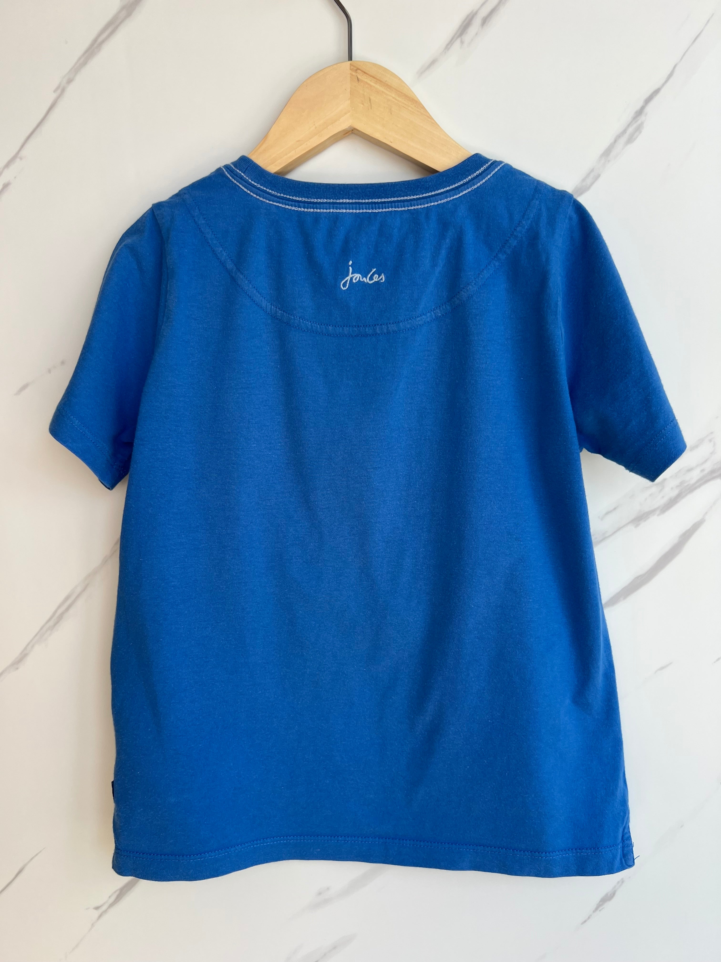 Joules Blue Driving Bear T-Shirt Age 8 Years