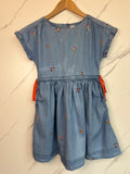 John Lewis Embroidered Chambray Dress Age 6-7 Years