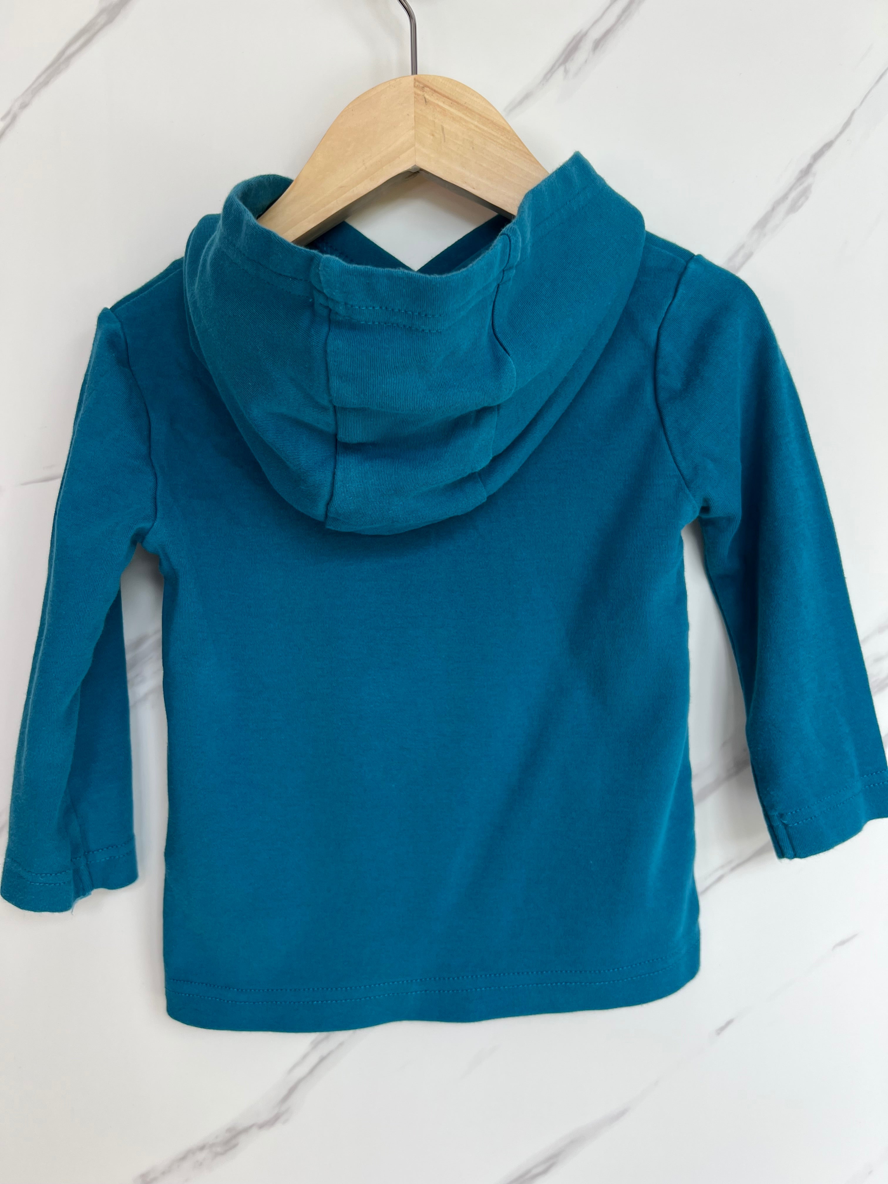 Frugi Blue Explorers Hooded Sweatshirt Age 18-24 Months