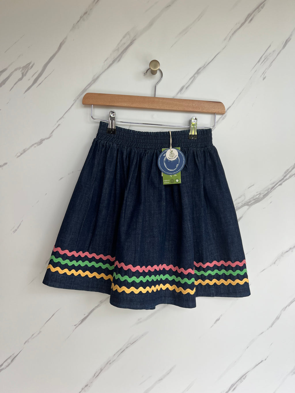 Kite Chambray Denim Skirt with Rik Rak Edging Age 10-11 Years