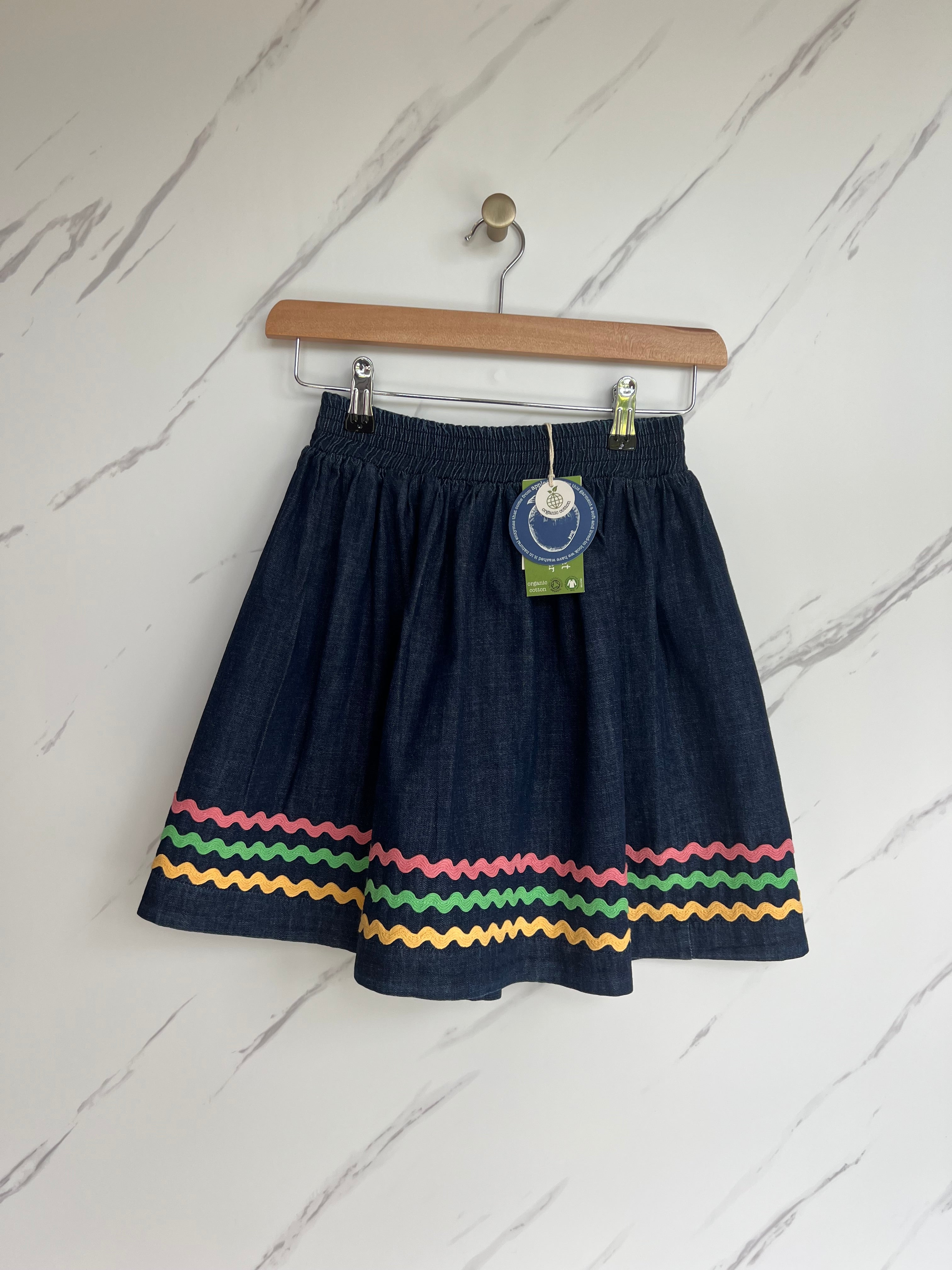 Kite Chambray Denim Skirt with Rik Rak Edging Age 10-11 Years