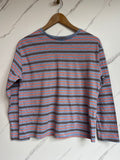 Boden Grey & Orange Striped Long-Sleeved Top Age 11-12 Years