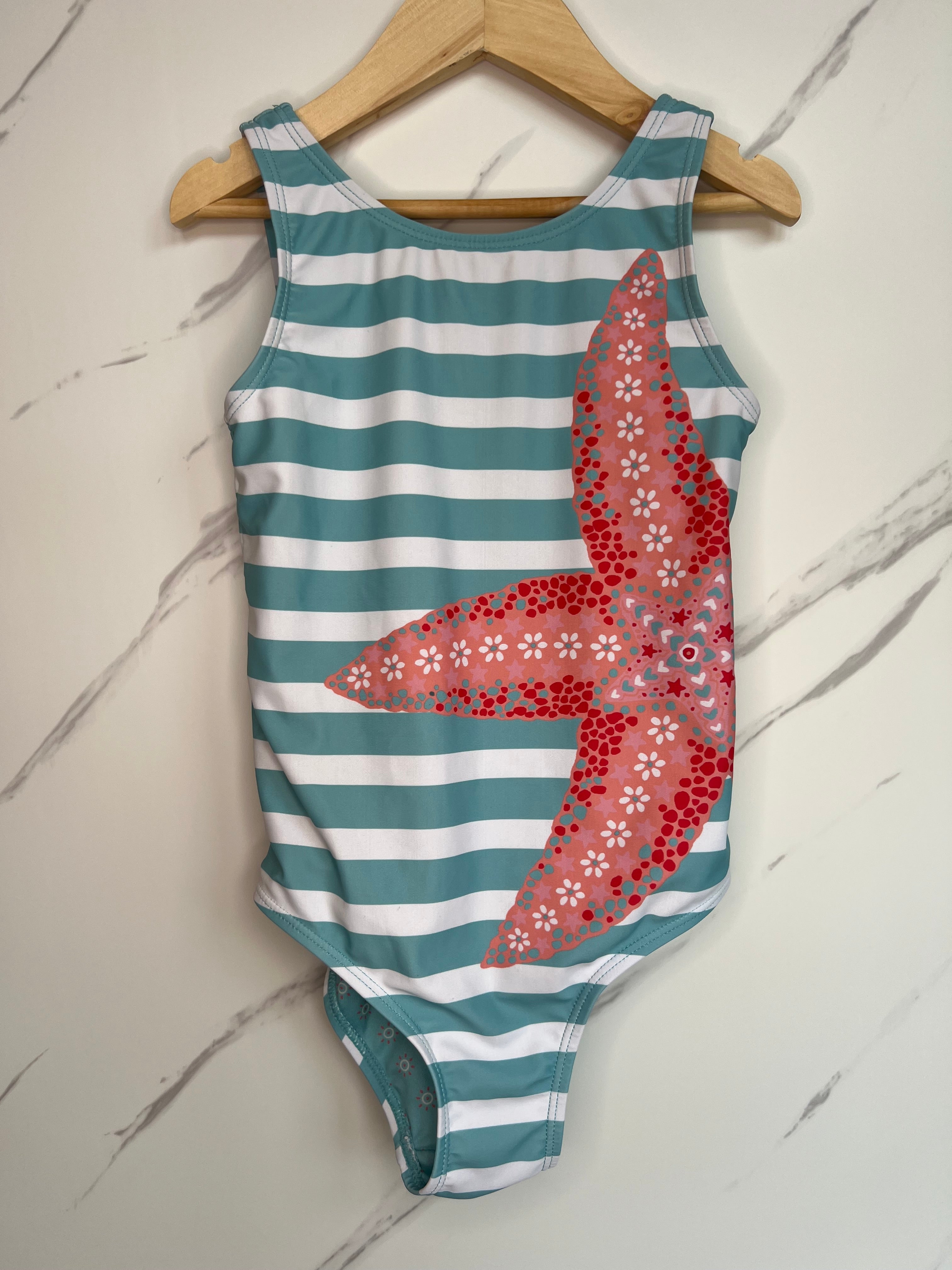 Fatface Starfish Design Swimming Costume Age 8-9 Years