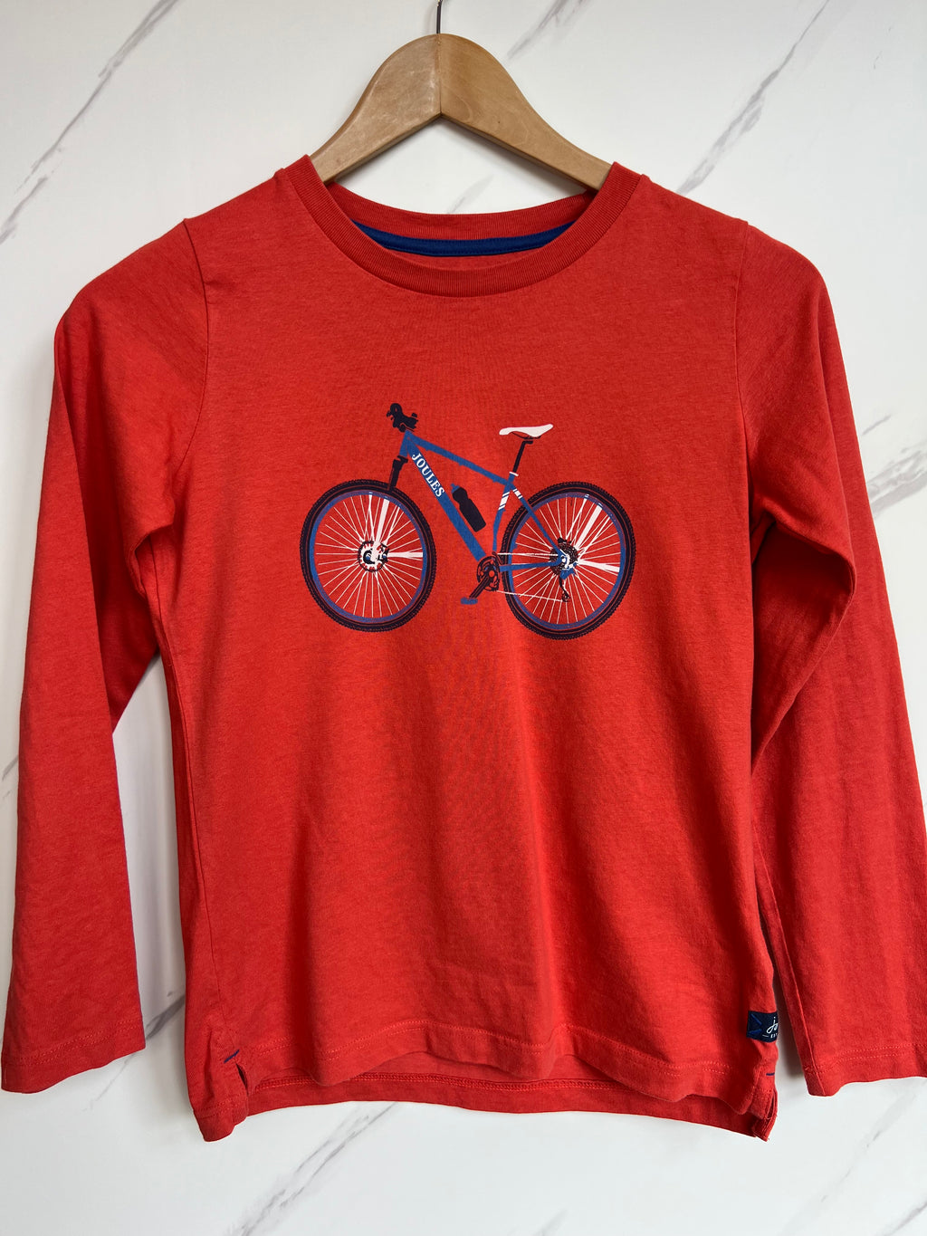 Joules Orange Mountain Bike Long-Sleeved Top Age 10 Years