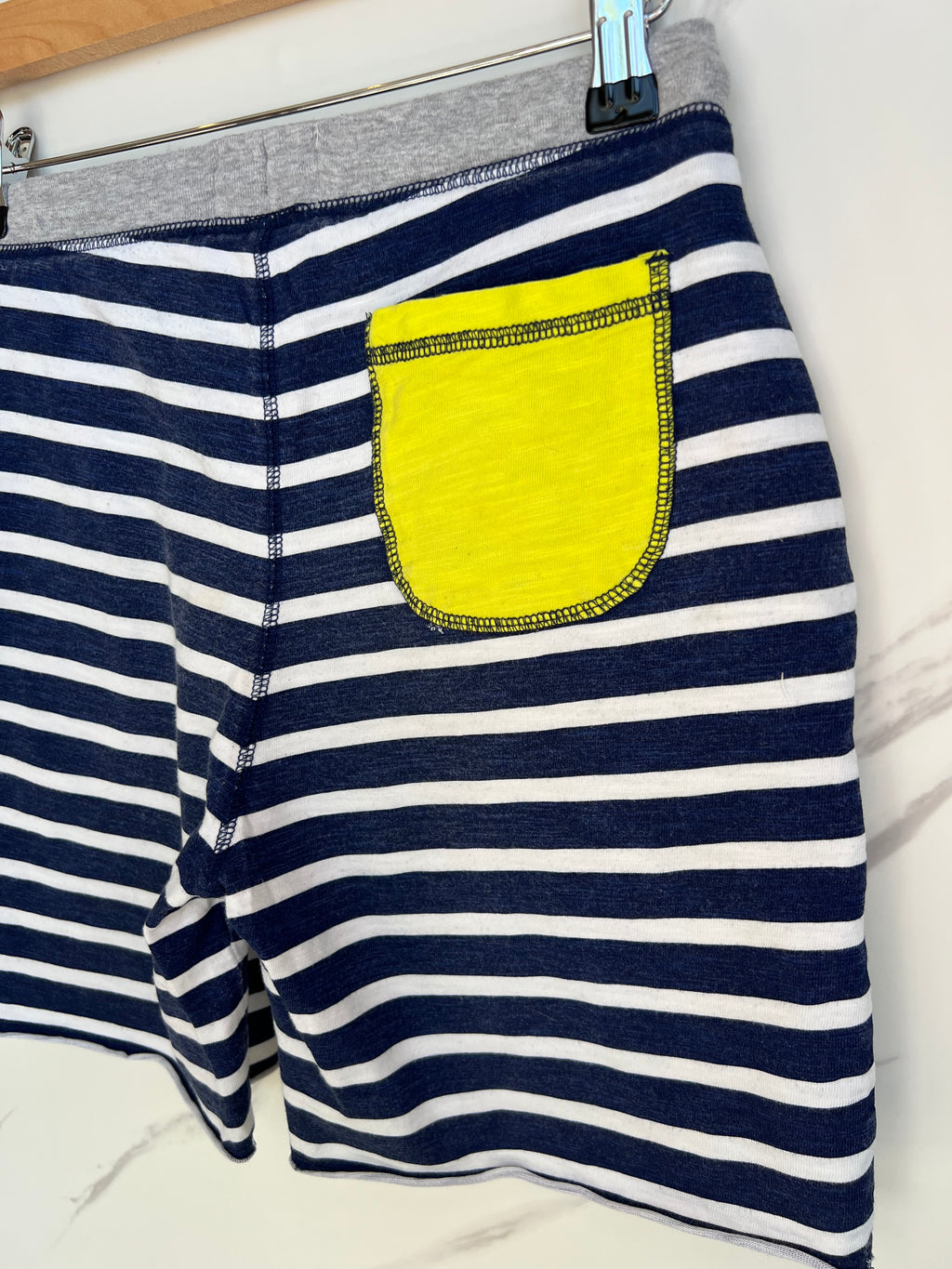 Boden Navy & White Striped Sweatshorts Age 12 Years