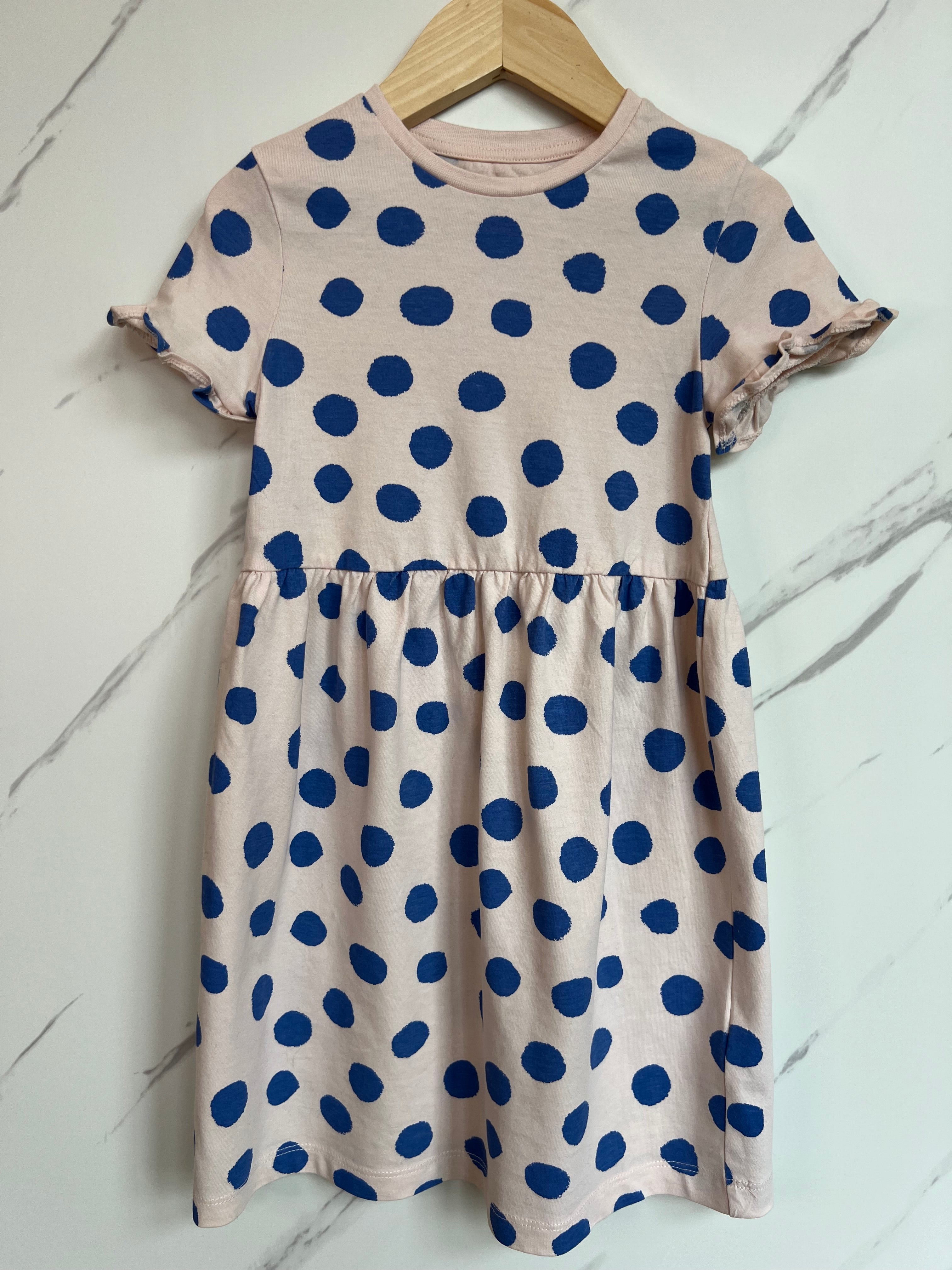 M&S Polka Dot Jersey Dress Age 5-6 Years