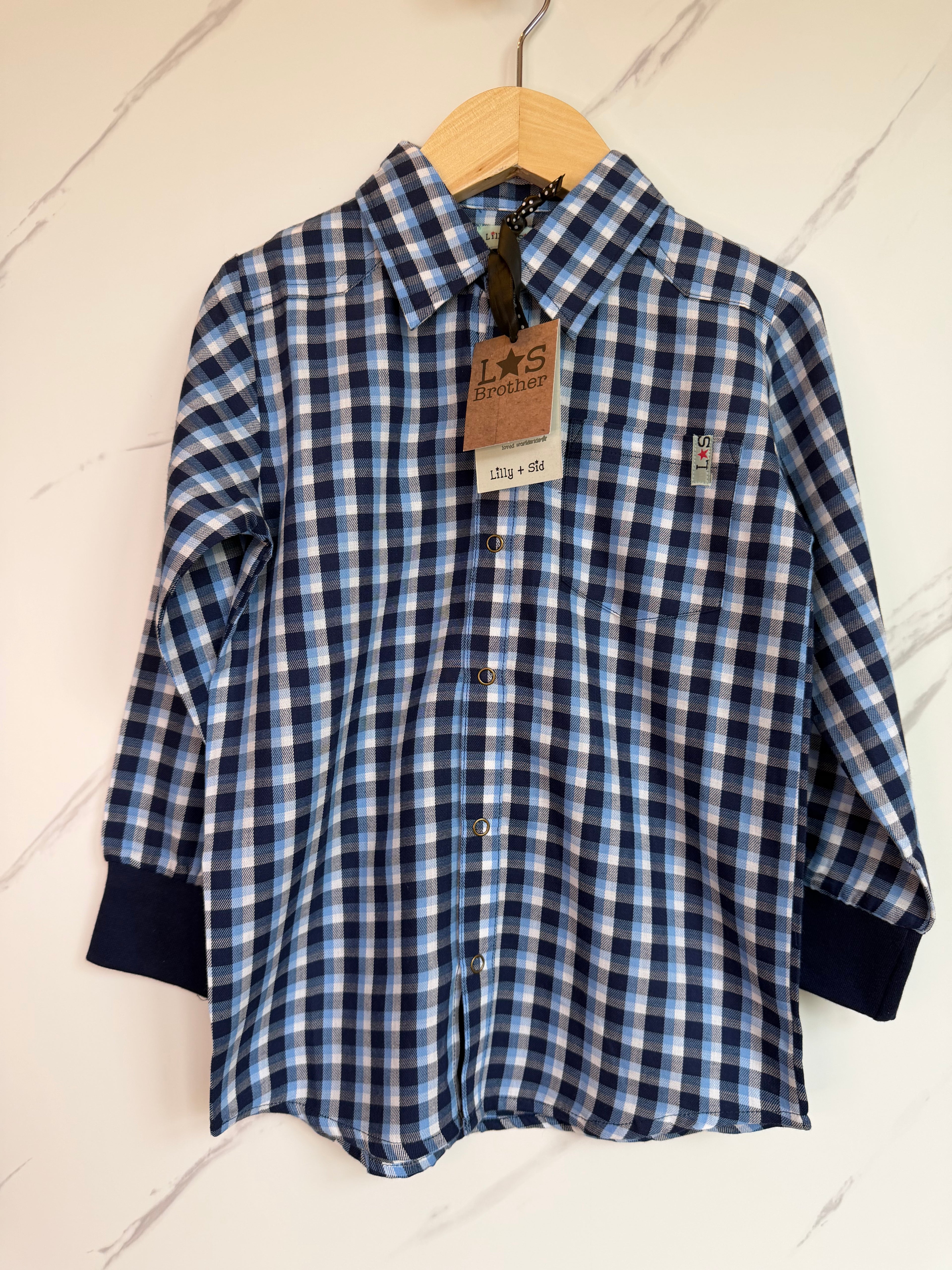 Lilly & Sid Boys Checked Shirt Age 4-5 Years