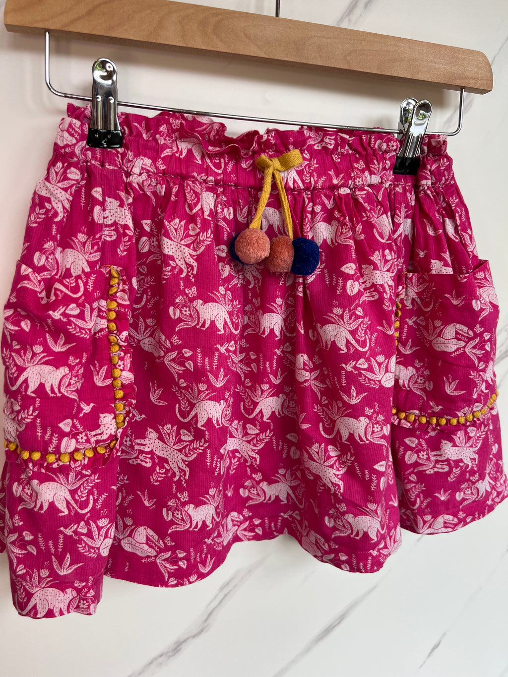 Boden Pink Jungle Scene Skirt Age 9-10 Years