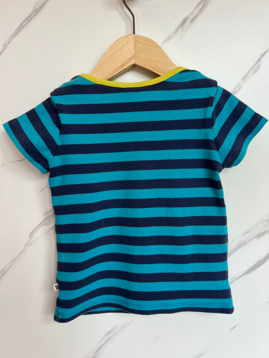 Frugi Blue Striped Tractor T-Shirt Age 18-24 Months