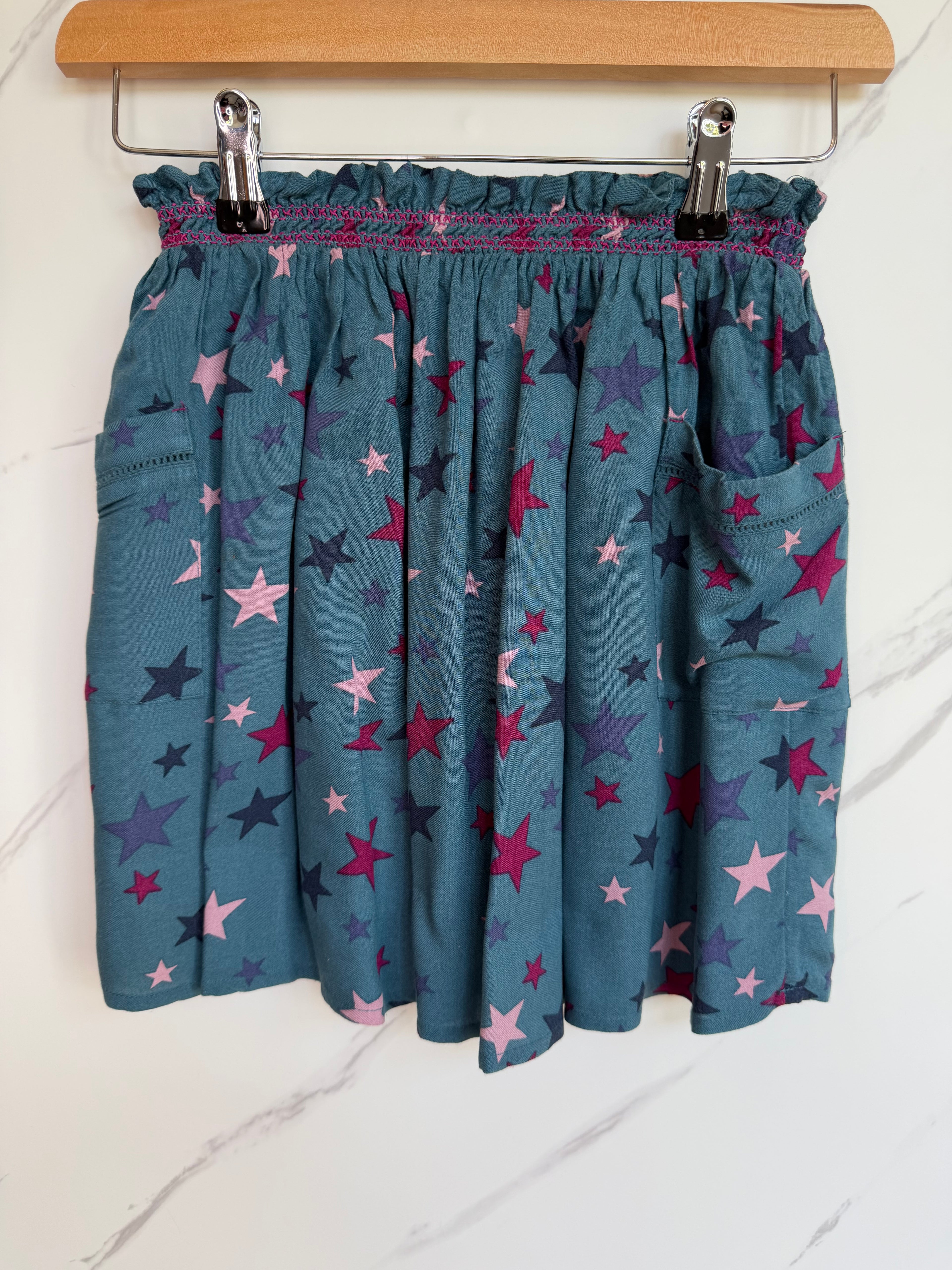 Fatface Blue Star Design Skirt Age 7-8 Years
