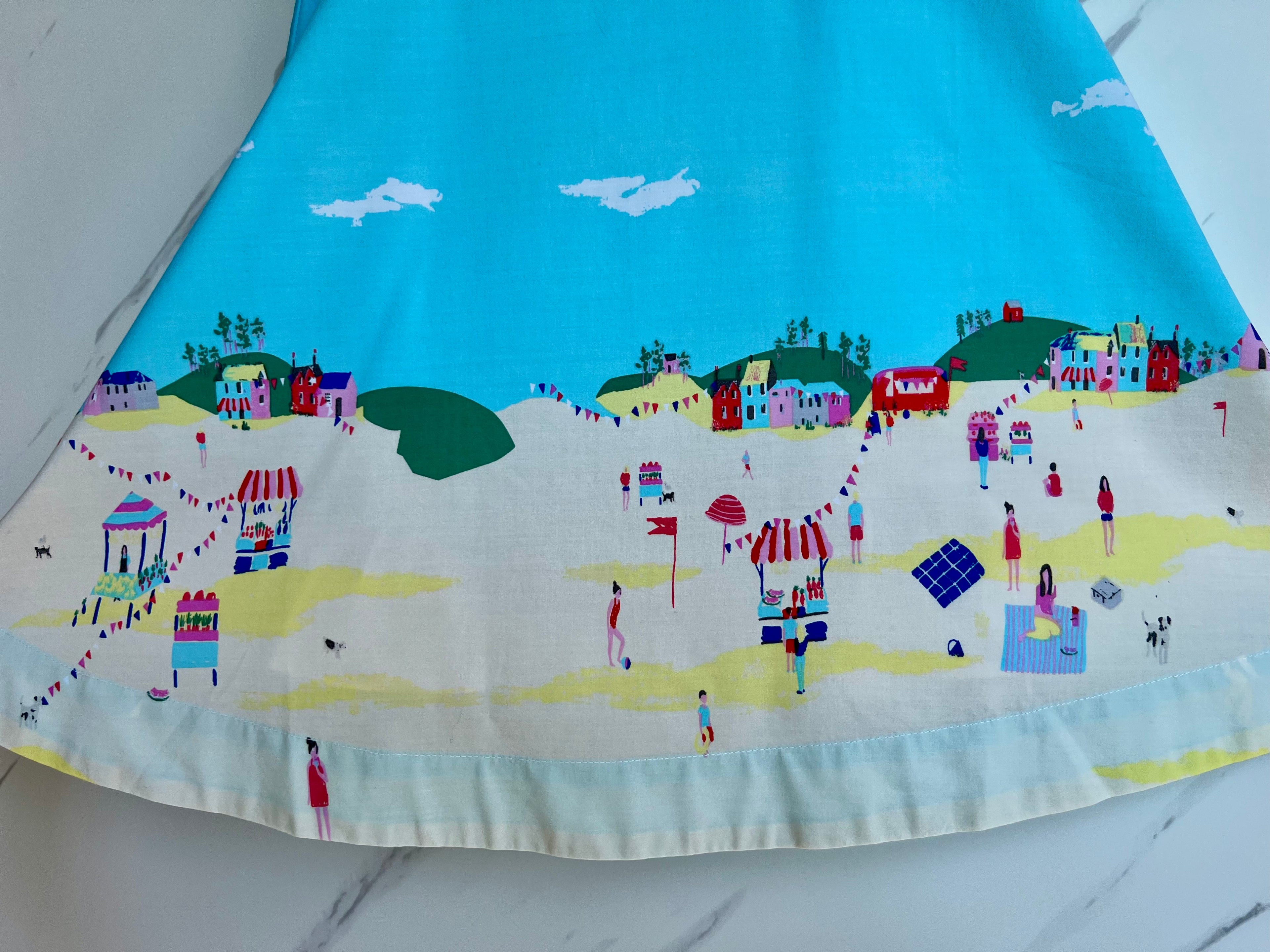 Joules Beach Scene A-Line Dress (Generous) Age 3 Years