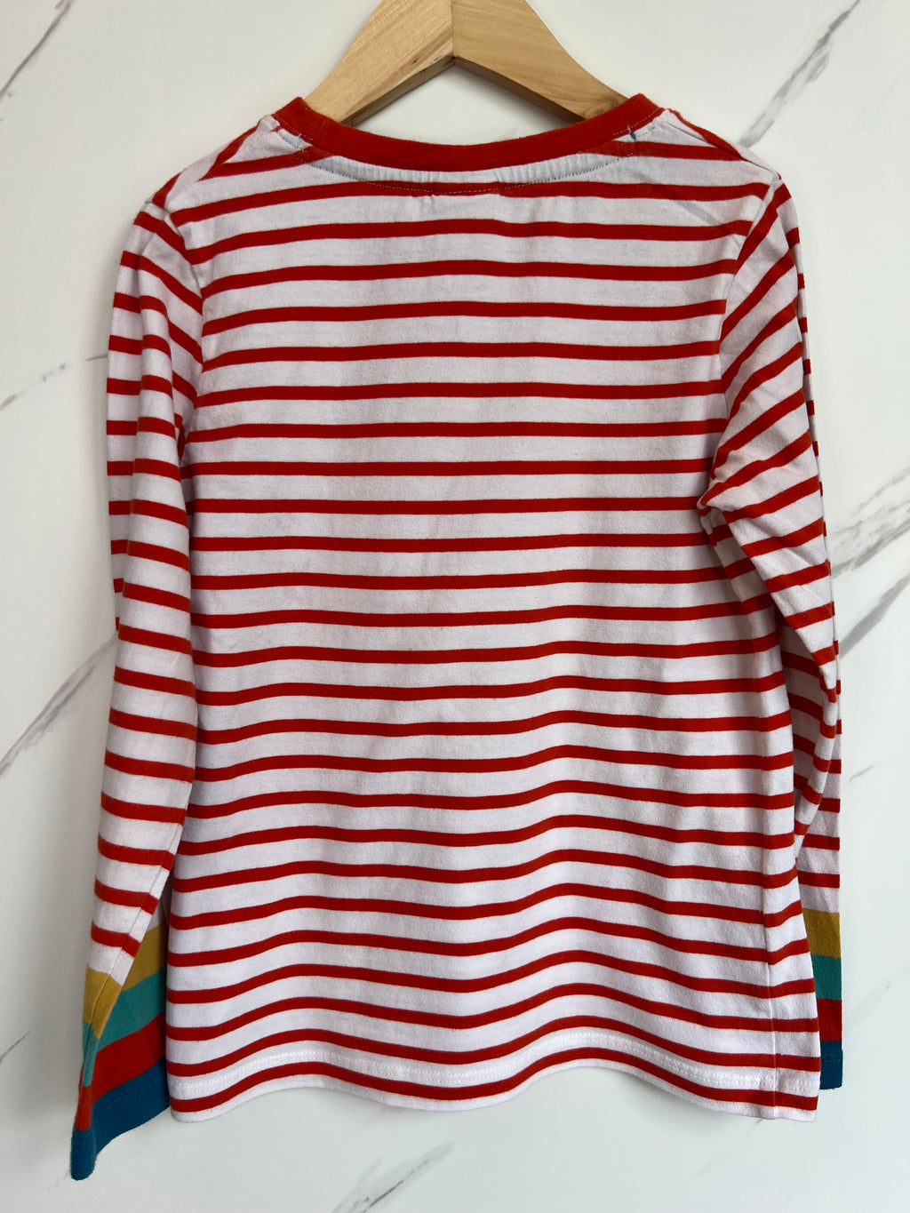 Frugi Rainbow Striped Long-Sleeved Top Age 8-9 Years