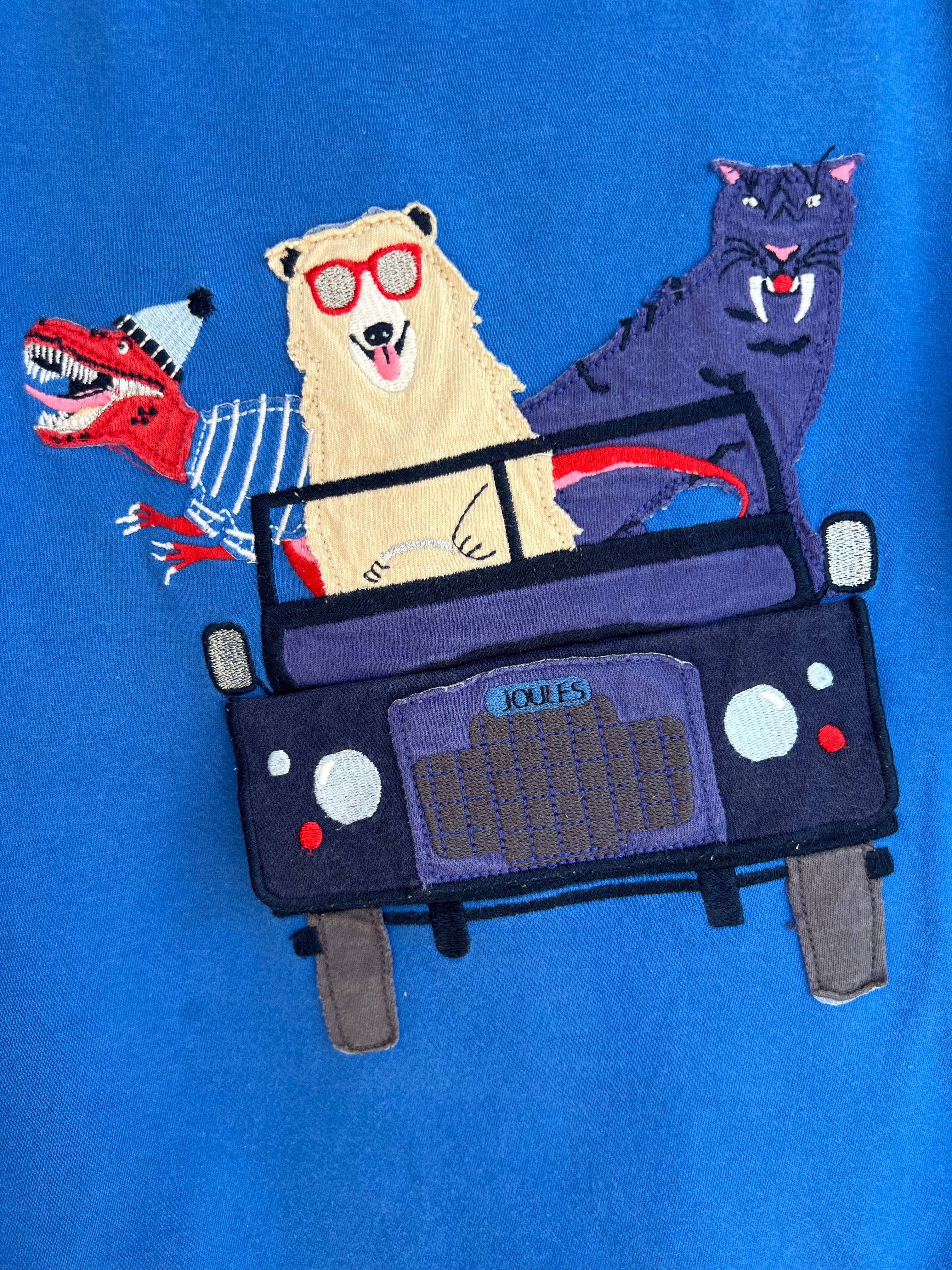 Joules Blue Driving Bear T-Shirt Age 8 Years