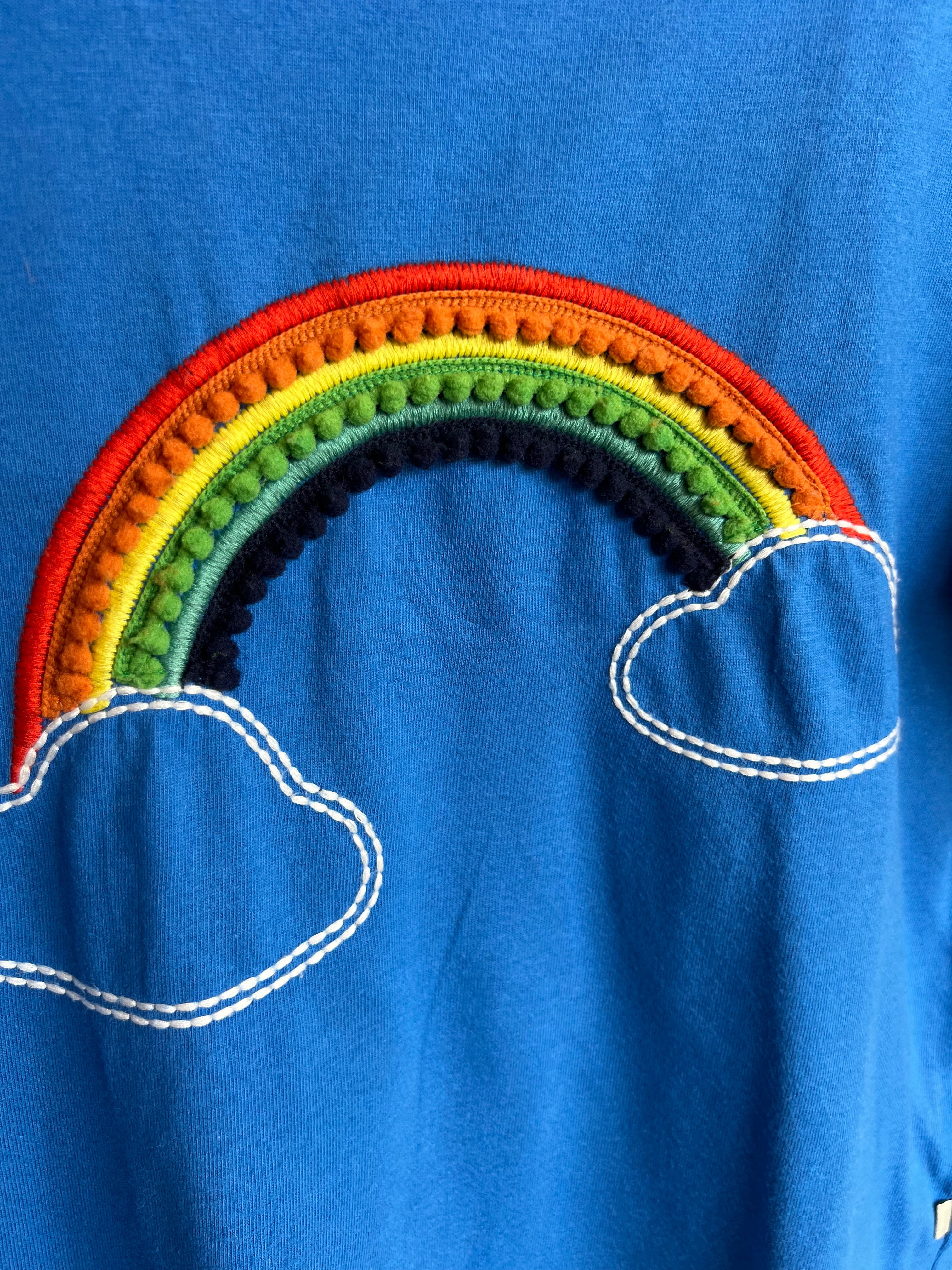 Frugi Blue Rainbow T-Shirt Age 8-9 Years