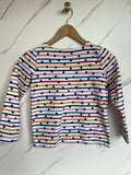 Boden White Striped & Spotted Long-Sleeved Top Age 9 Years