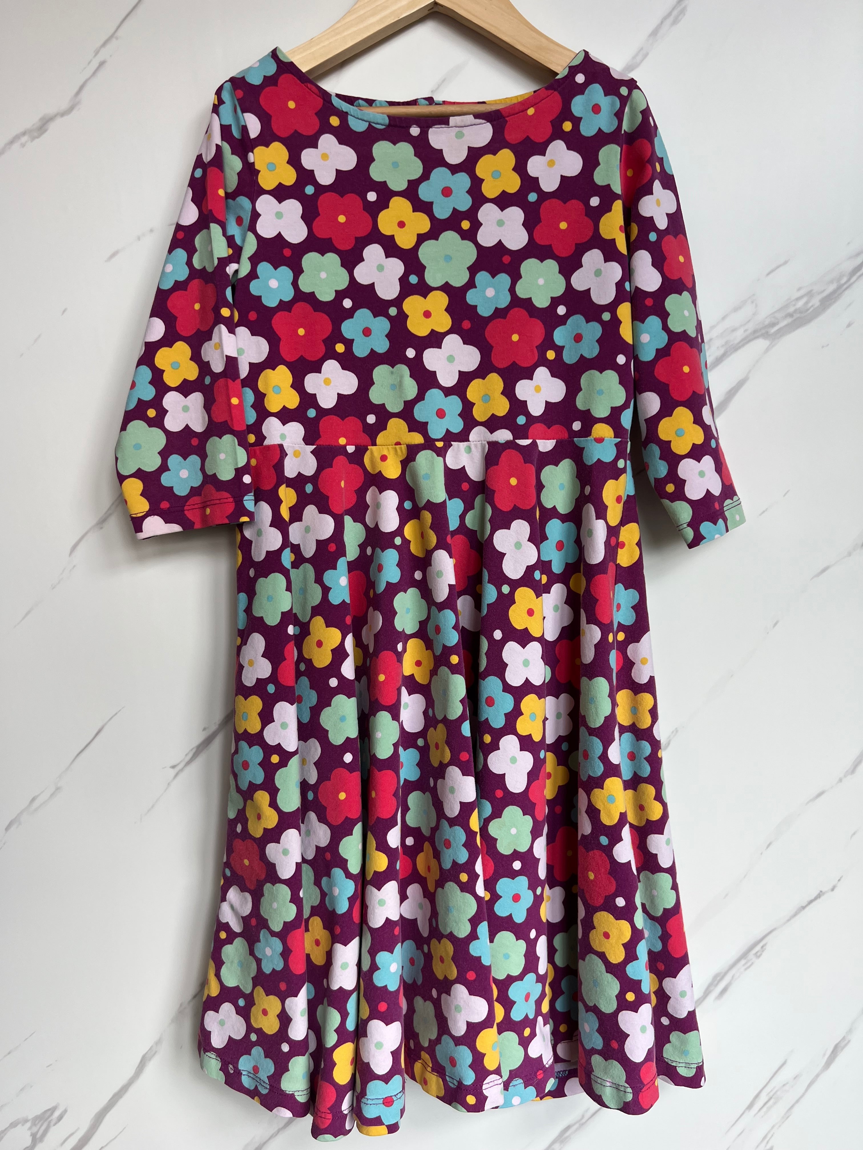 Polarn O. Pyret Floral Skater Dress Age 8-10 Years