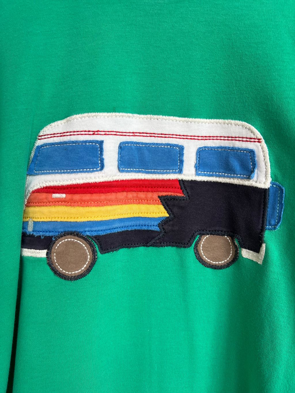 Frugi Green Campervan Long-Sleeved Top Age 6-7 Years