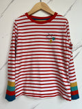 Frugi Rainbow Striped Long-Sleeved Top Age 8-9 Years