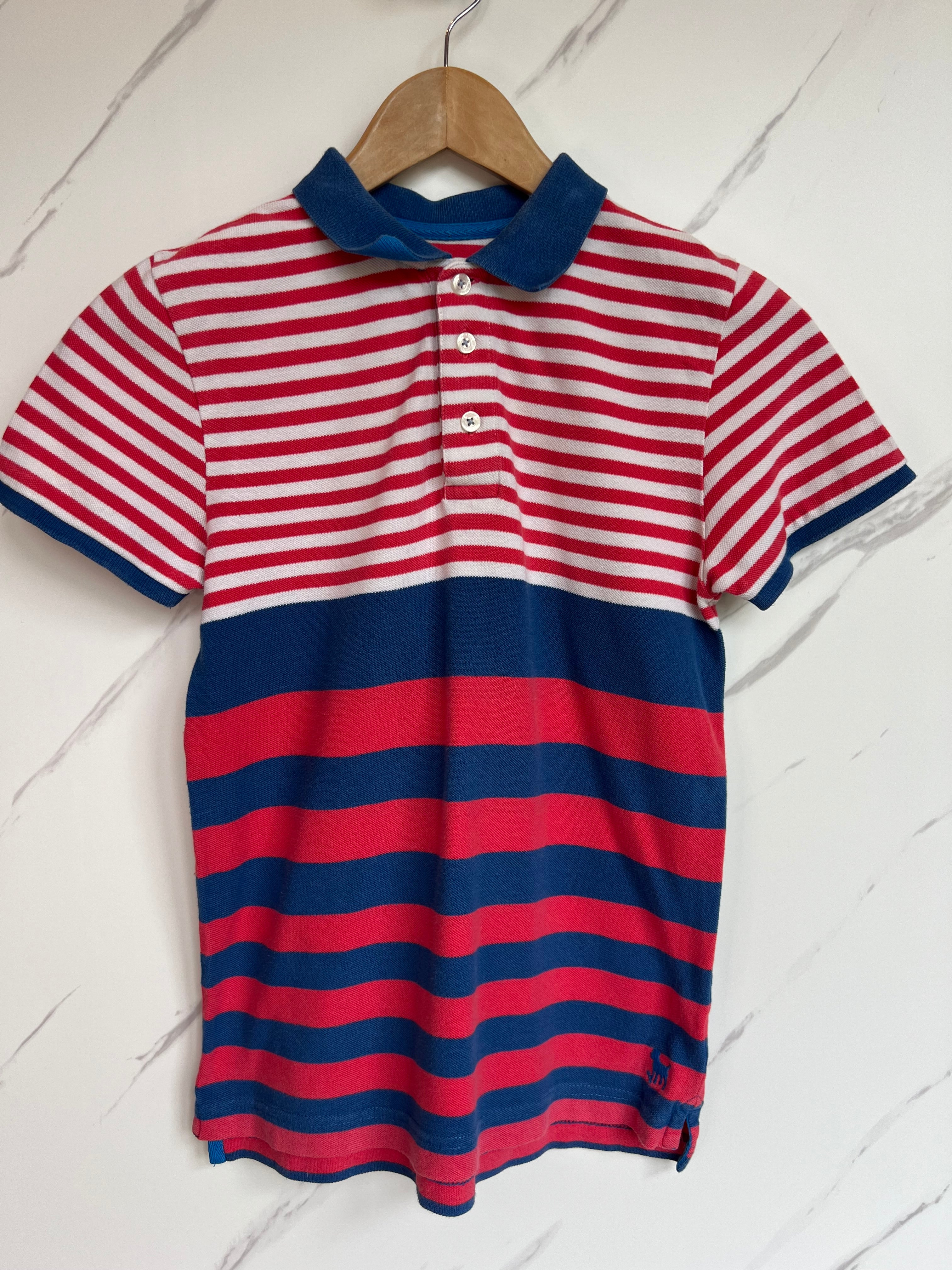 Boden Striped Polo Shirt Age 9-10 Years