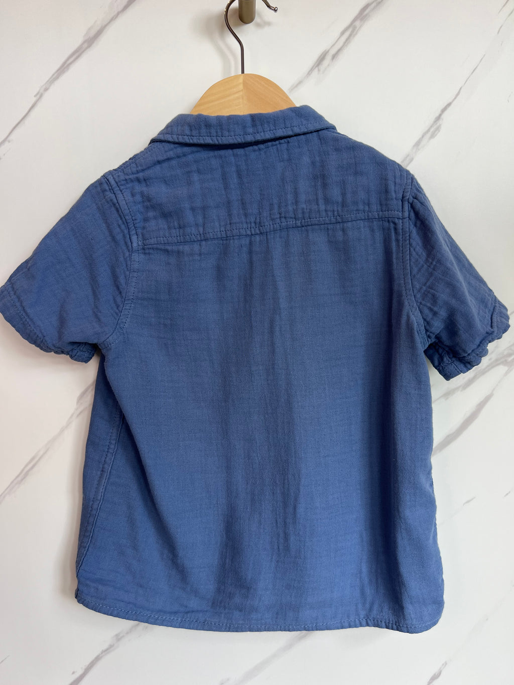 M&S Blue Muslin Shirt Age 4-5 Years