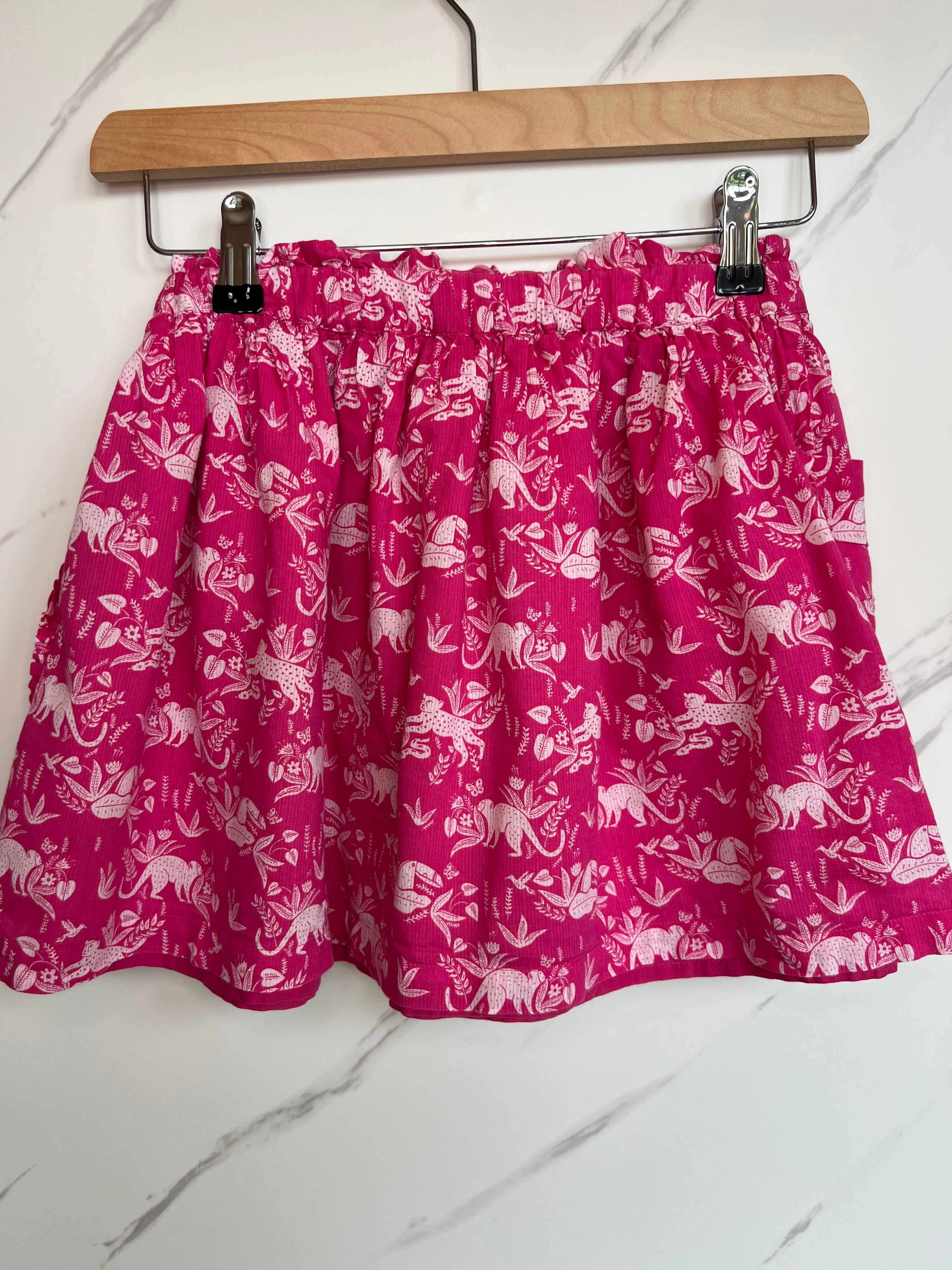 Boden Pink Jungle Scene Skirt Age 9-10 Years
