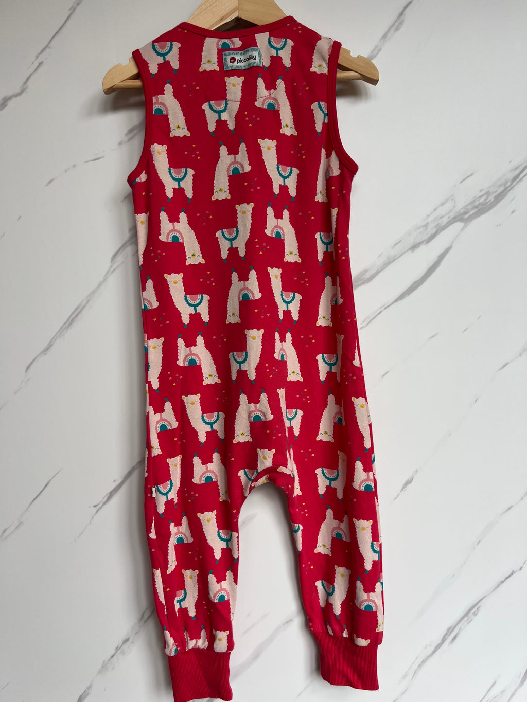 Piccalilly Pink Llama Dungarees Age 2-3 Years