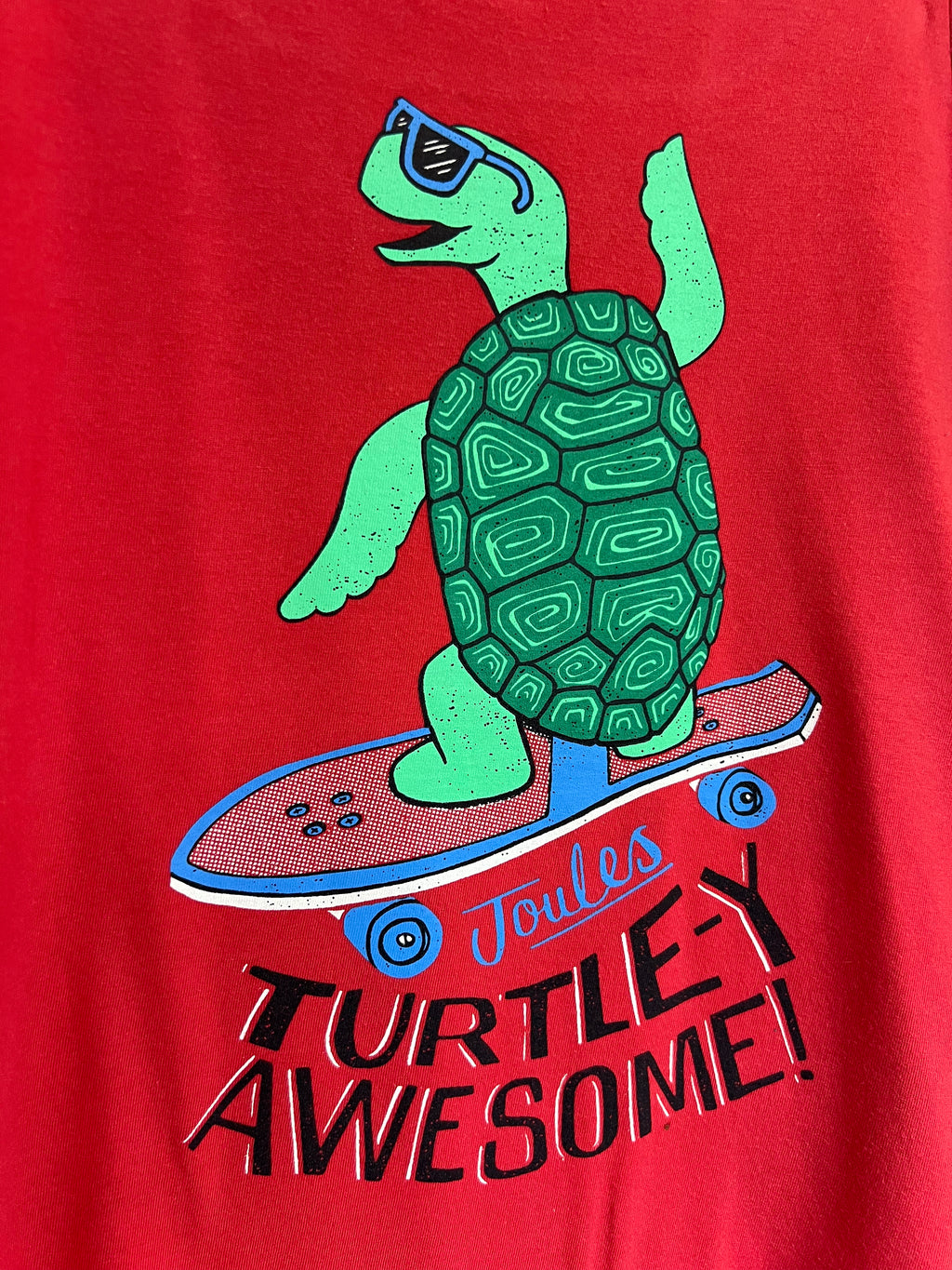 Joules Red "Turtle-y Awesome" T-Shirt Age 5-6 Years