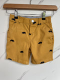 Monsoon Yellow Rhino Embroidered Shorts Age 2-3 Years