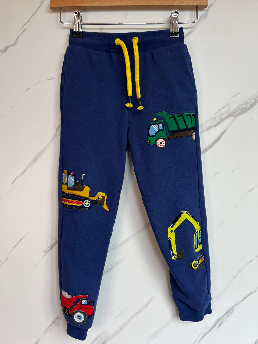 Boden Construction Vehicle Navy Joggers Age 5-6 Years
