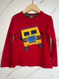 Frugi Red Landrover Long-Sleeved Top Age 6-7 Years
