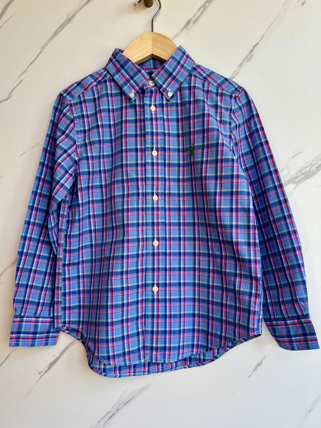 Ralph Lauren Blue Checked Shirt Age 5-6 Years