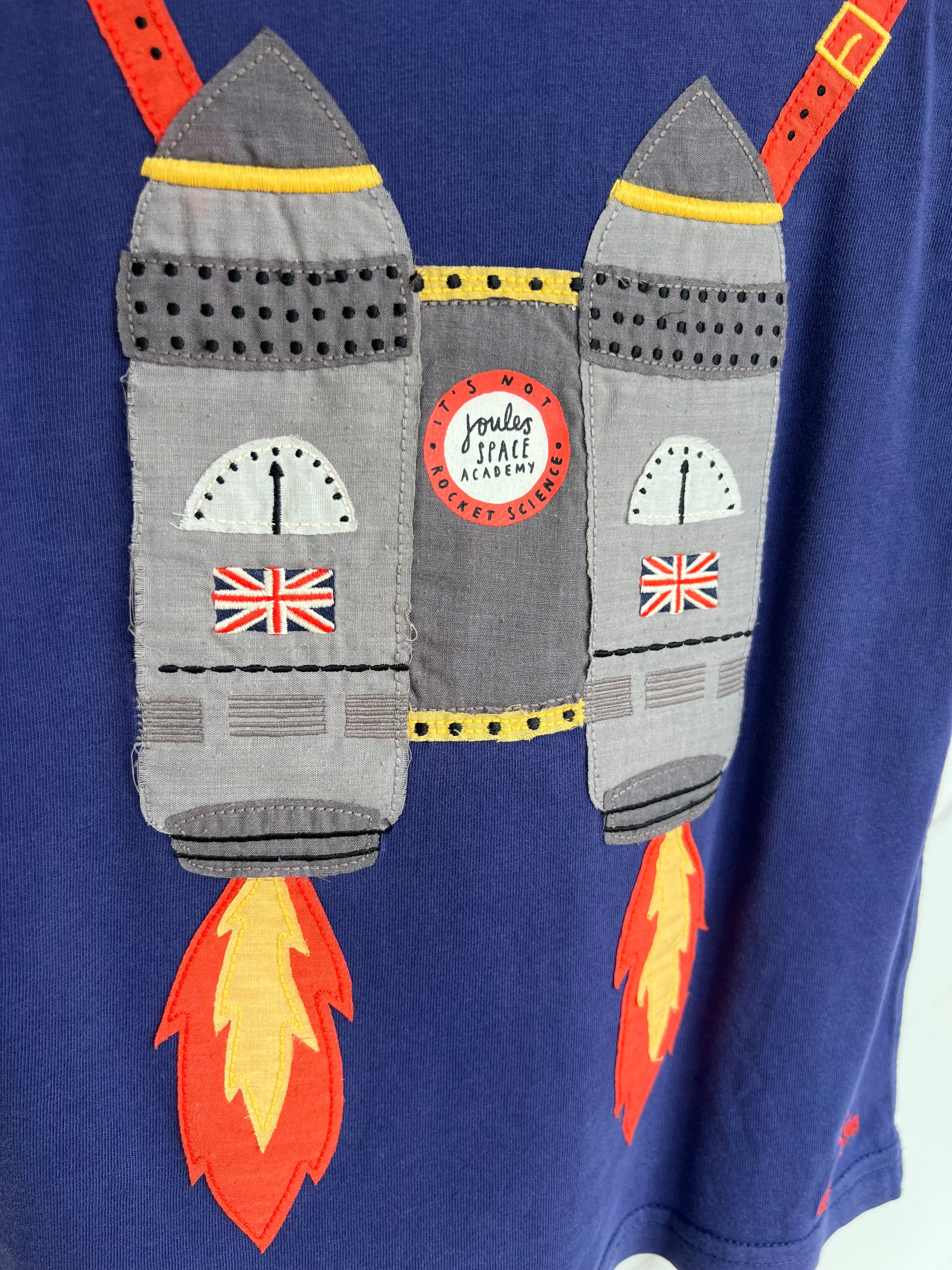 Joules Navy Rocket Booster T-Shirt Age 3-4 Years