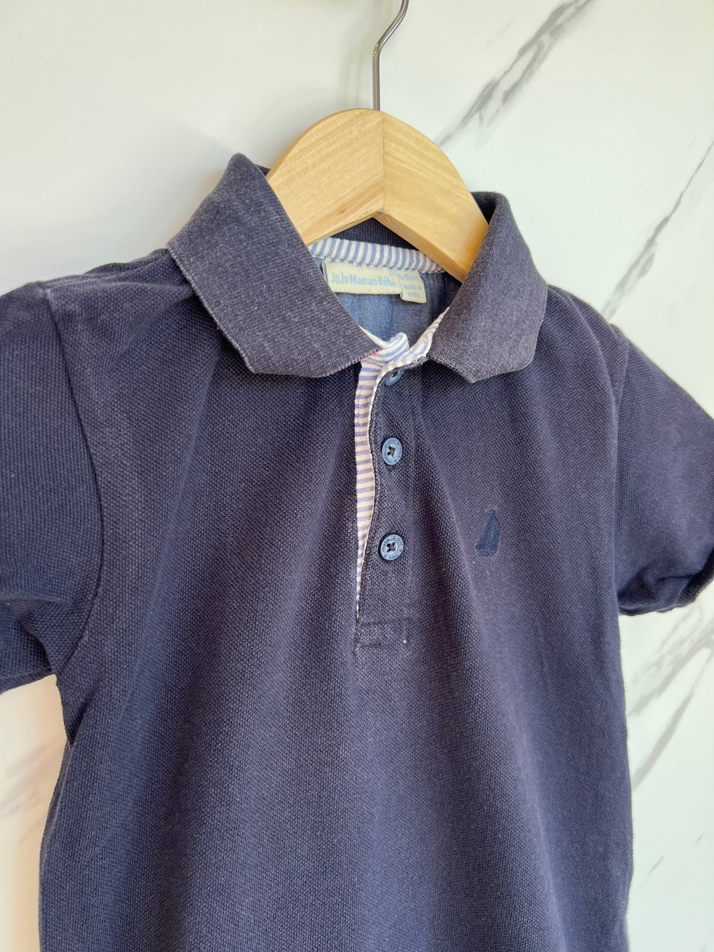 JoJo Maman Bebe Navy Polo Shirt Age 5-6 Years