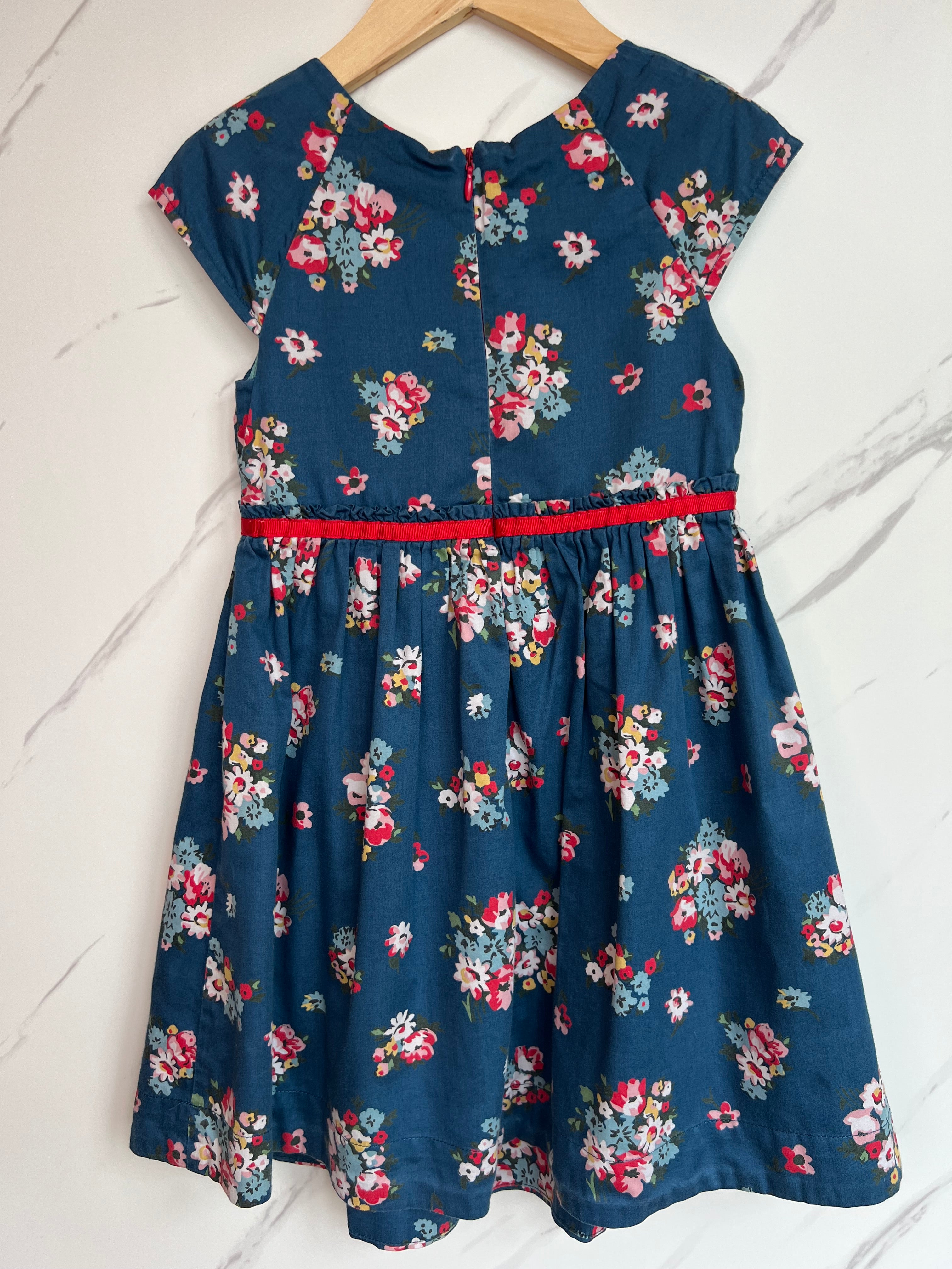 Boden Blue Floral Occasion Dress Age 4-5 Years