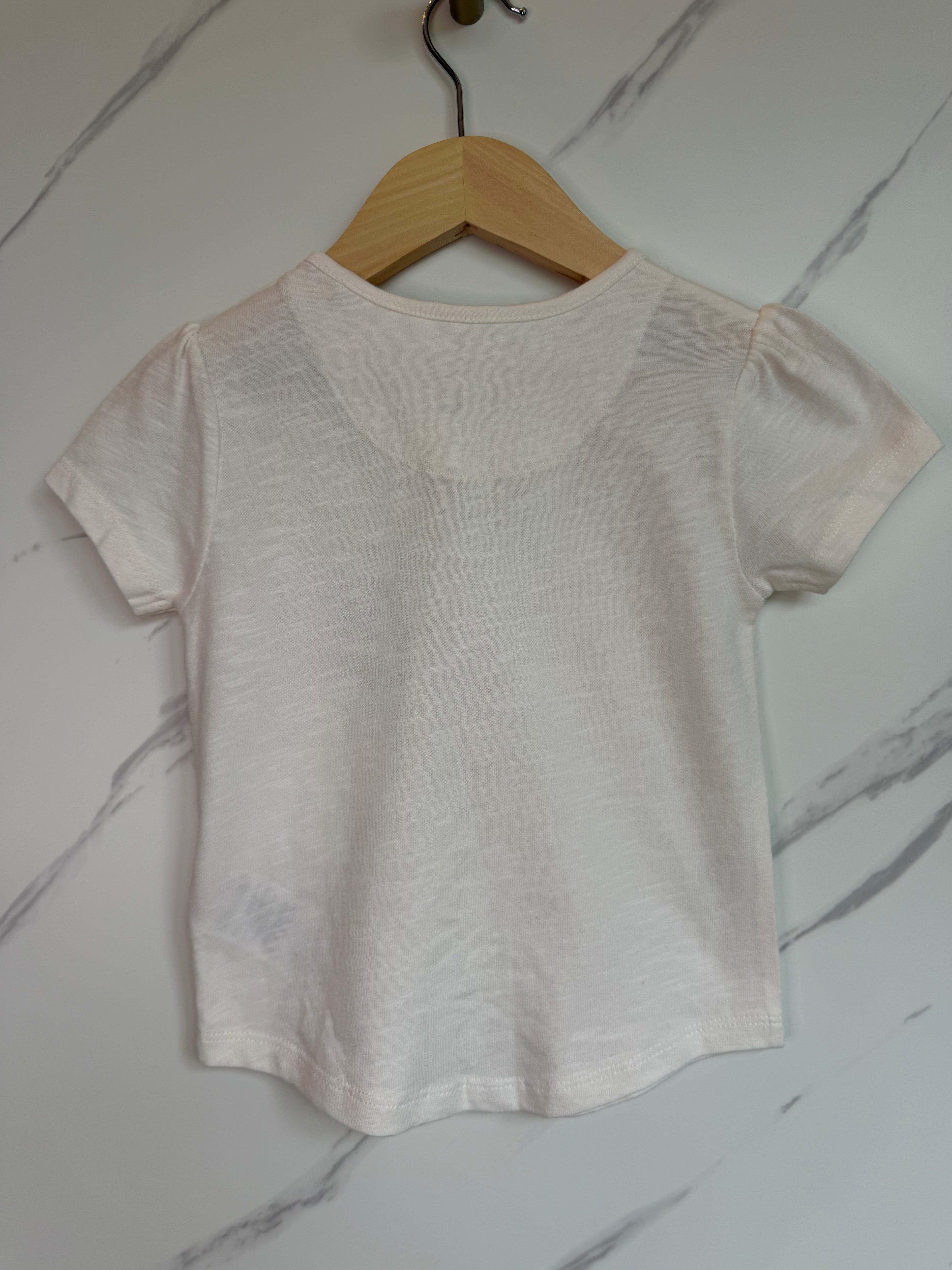 Kite White & Blue Daisies T-Shirt Age 2 Years