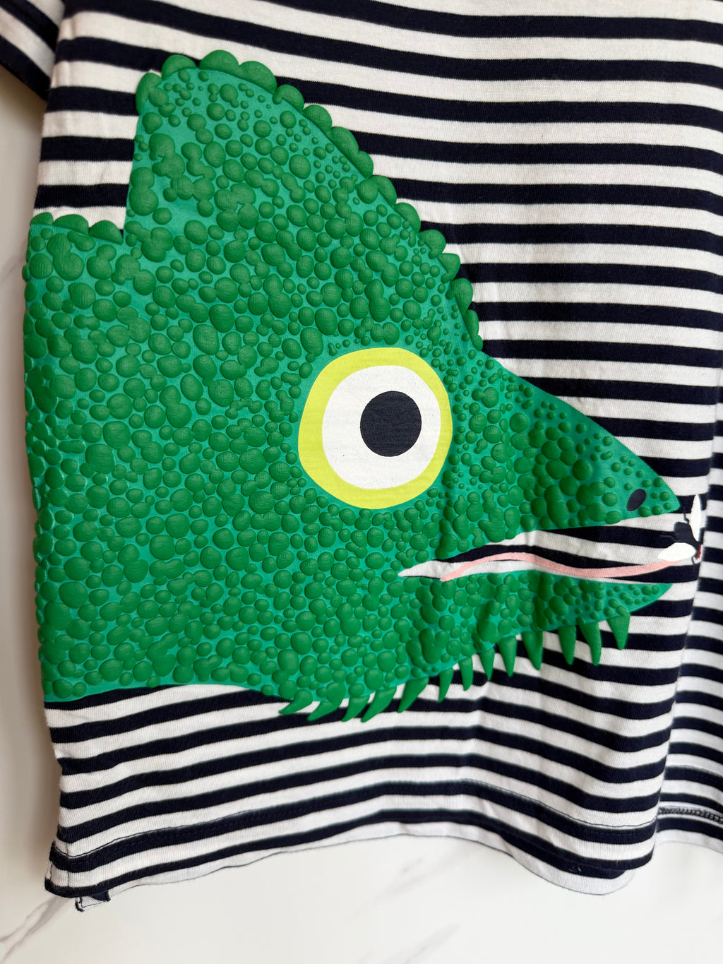 Joules Navy Striped Lizard T-Shirt Age 8 Years