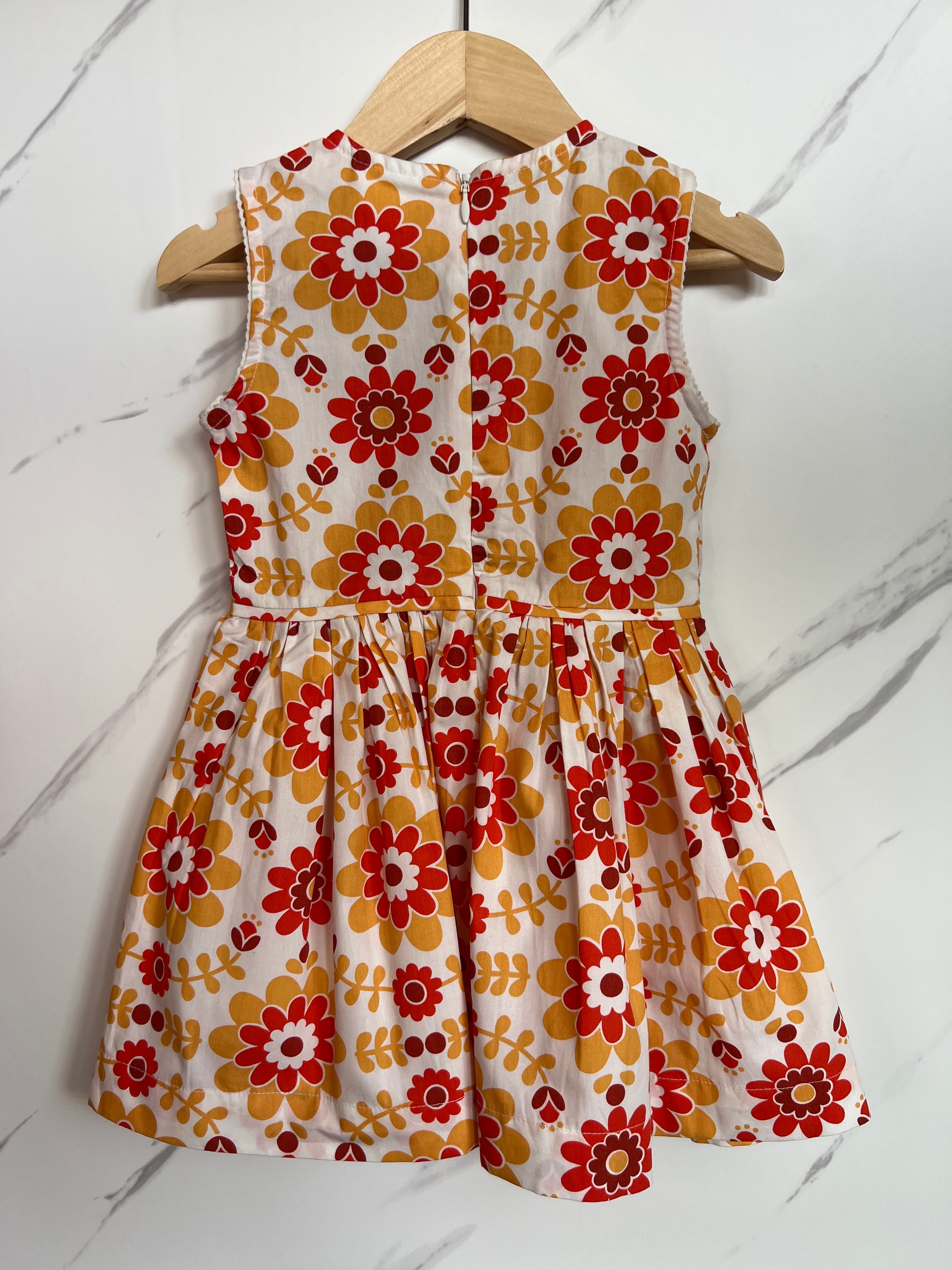 Kite Yellow and Orange Floral Dress Age 2 Years