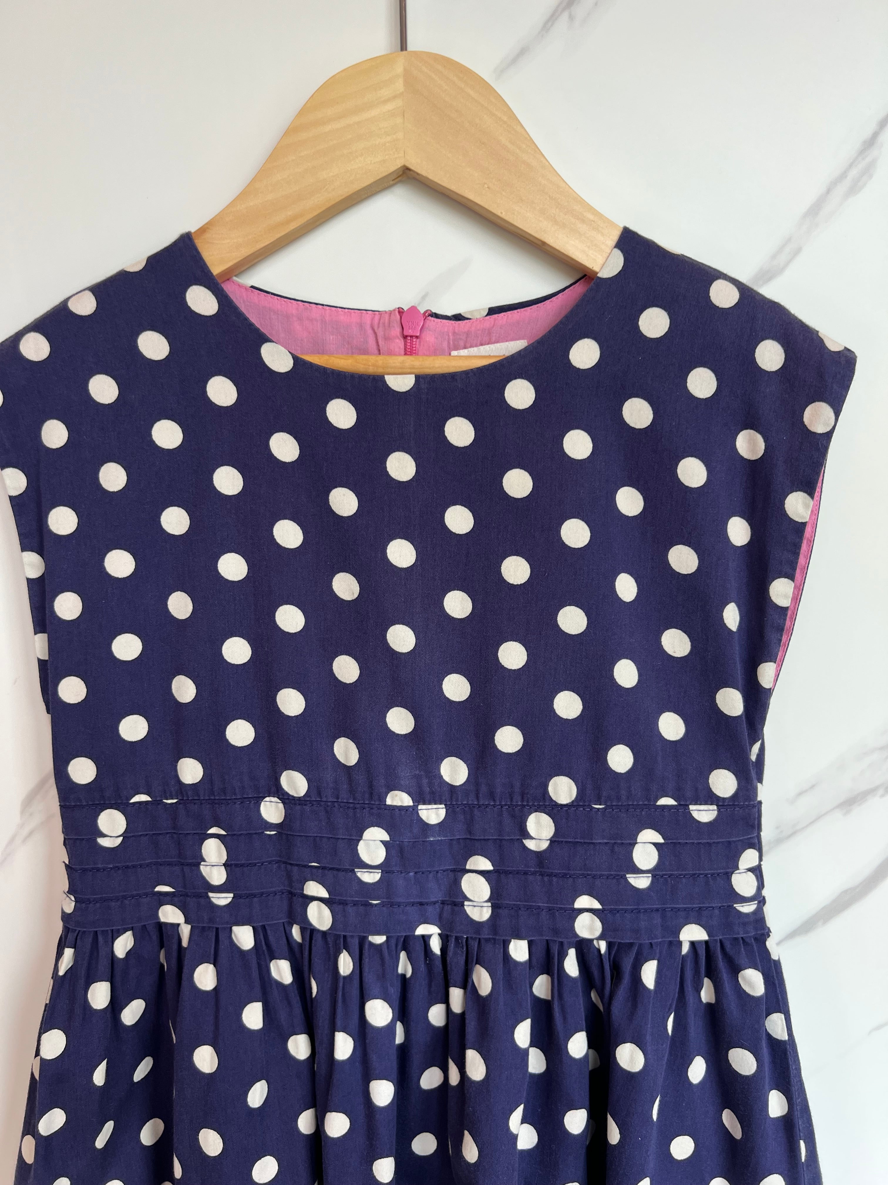 Boden Navy Polka Dot Dress Age 5-6 Years