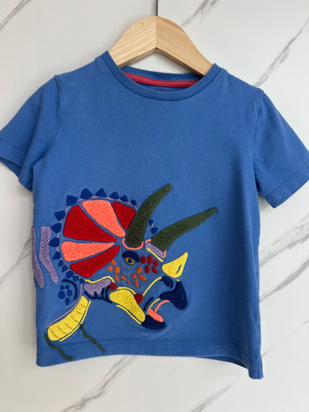 Boden Blue Triceratops T-Shirt Age 3-4 Years