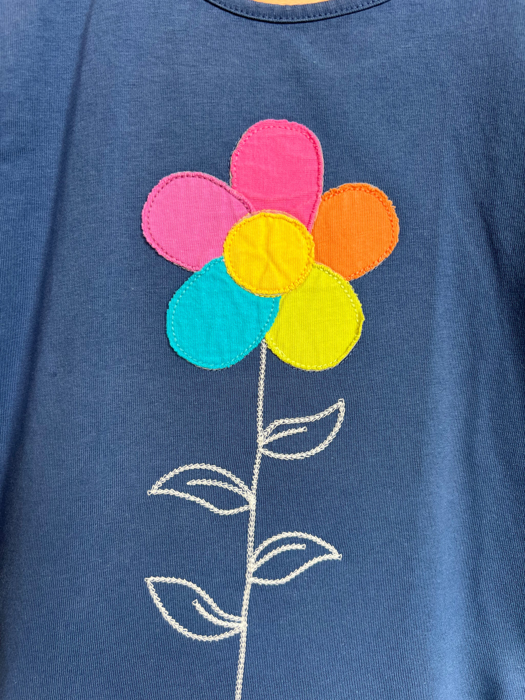 Kite Navy Flower T-Shirt Age 5 Years