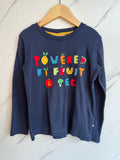 Frugi "Powered By Fruit & Veg) Long-Sleeved T-shirt Age 6-7 Years