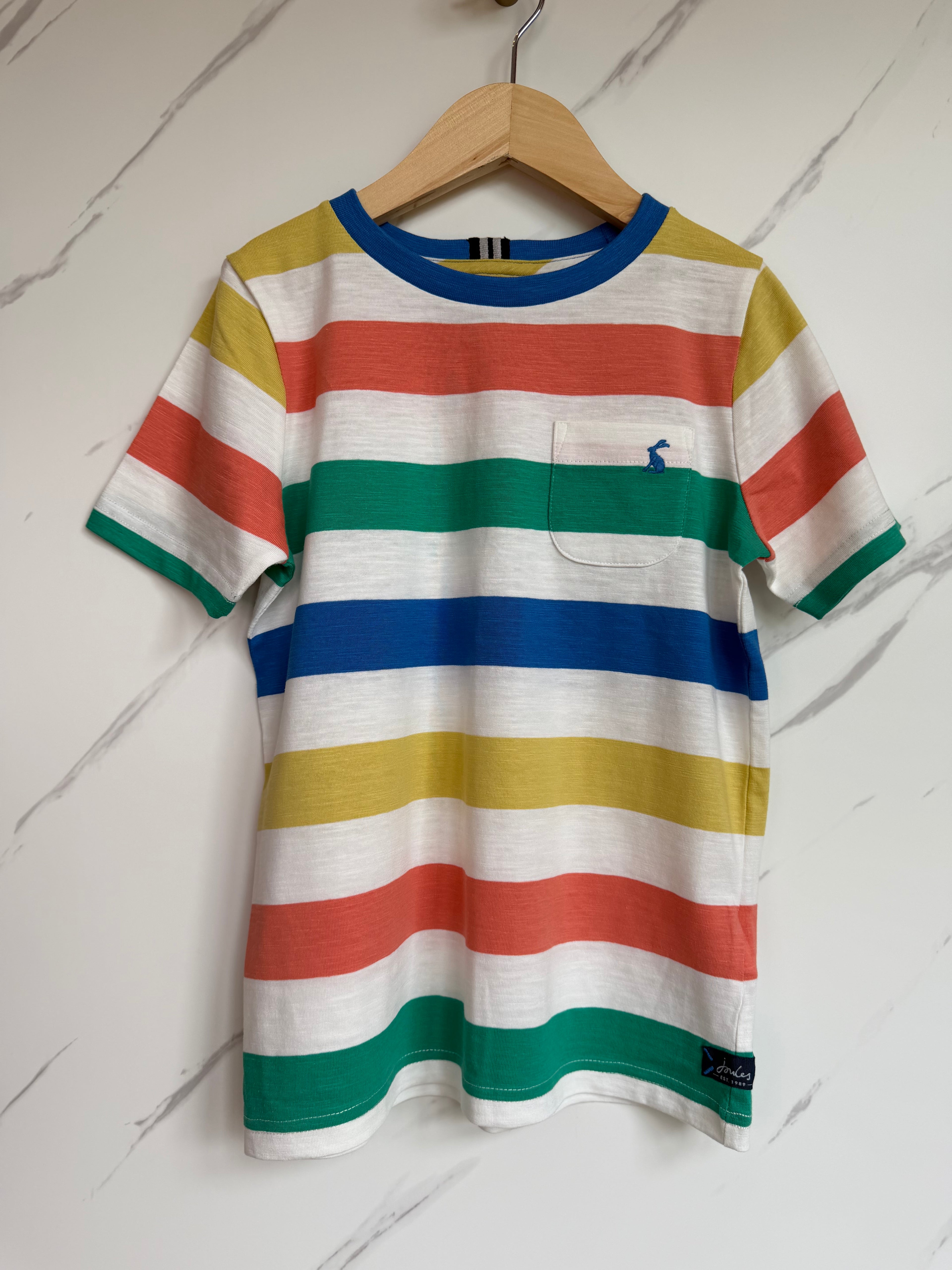 Joules Coloured Striped T-Shirt Age 8 Years