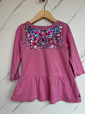 Crew Clothing Co. Pink 3/4 Sleeve Top Age 4-5 Years