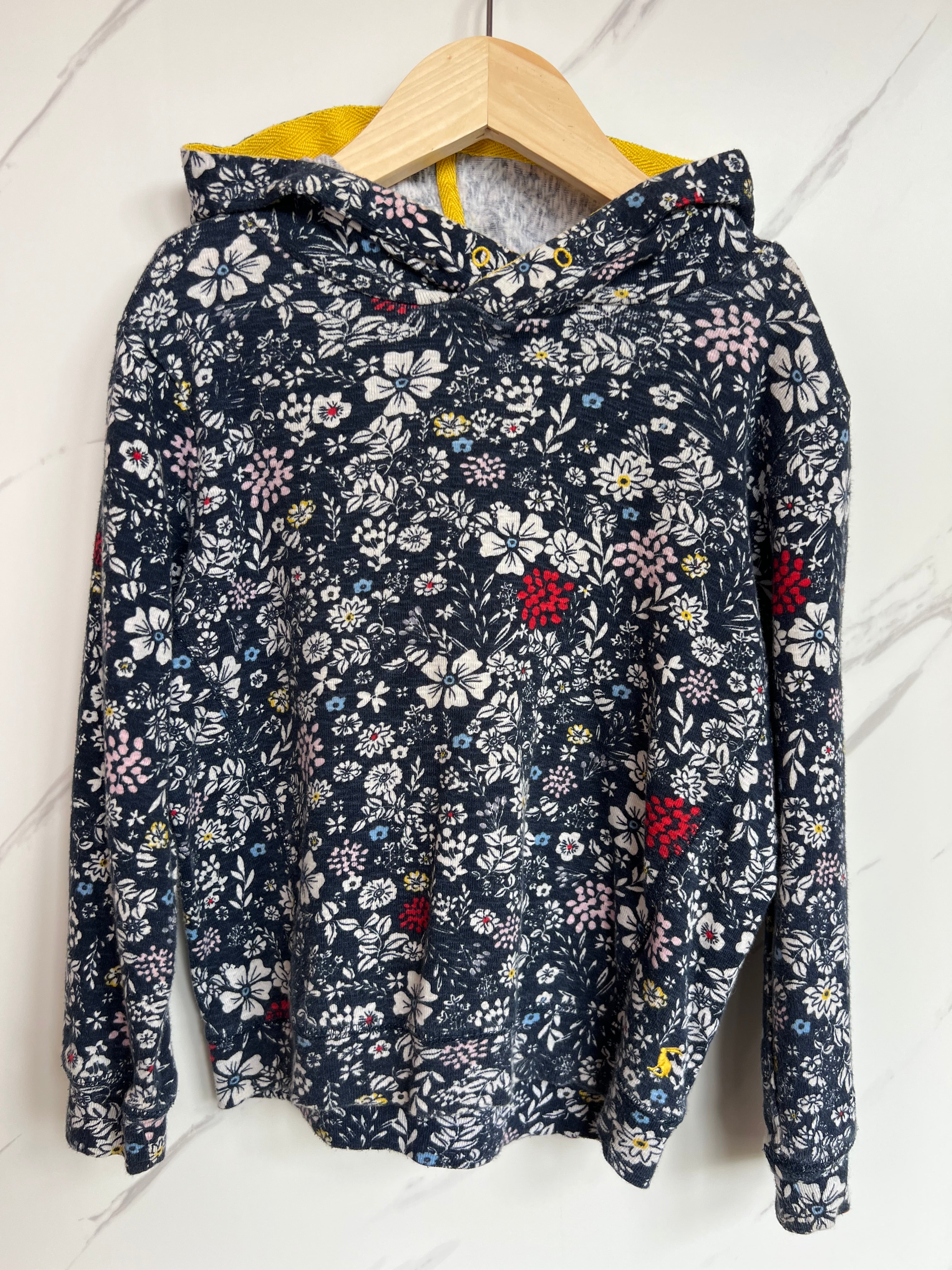 Joules Floral Hooded Long-Sleeved Top Age 6 Years