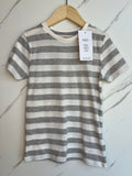 M&S Grey and White Striped T-Shirt Age